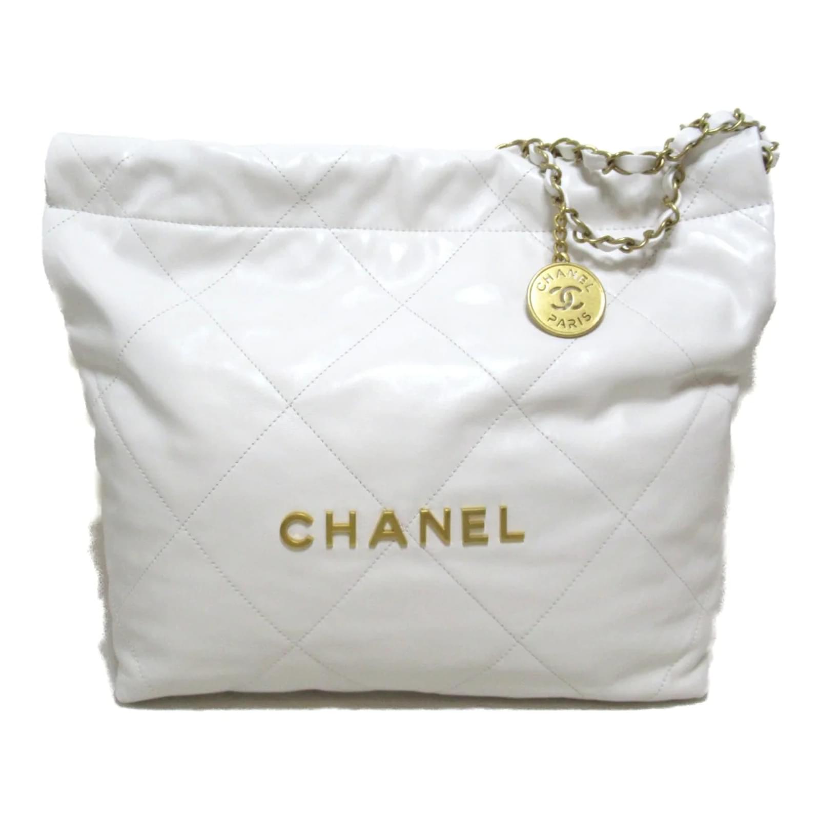 Chanel 22 Chain Hobo Bag White Pony-style calfskin ref.1006623