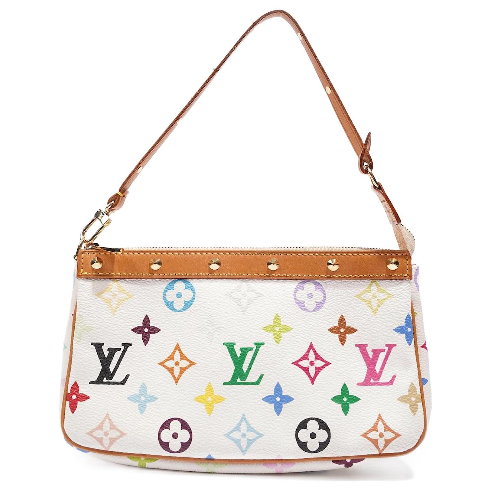Louis Vuitton white Takashi Murakami multicolour monogram pochette shoulder  bag