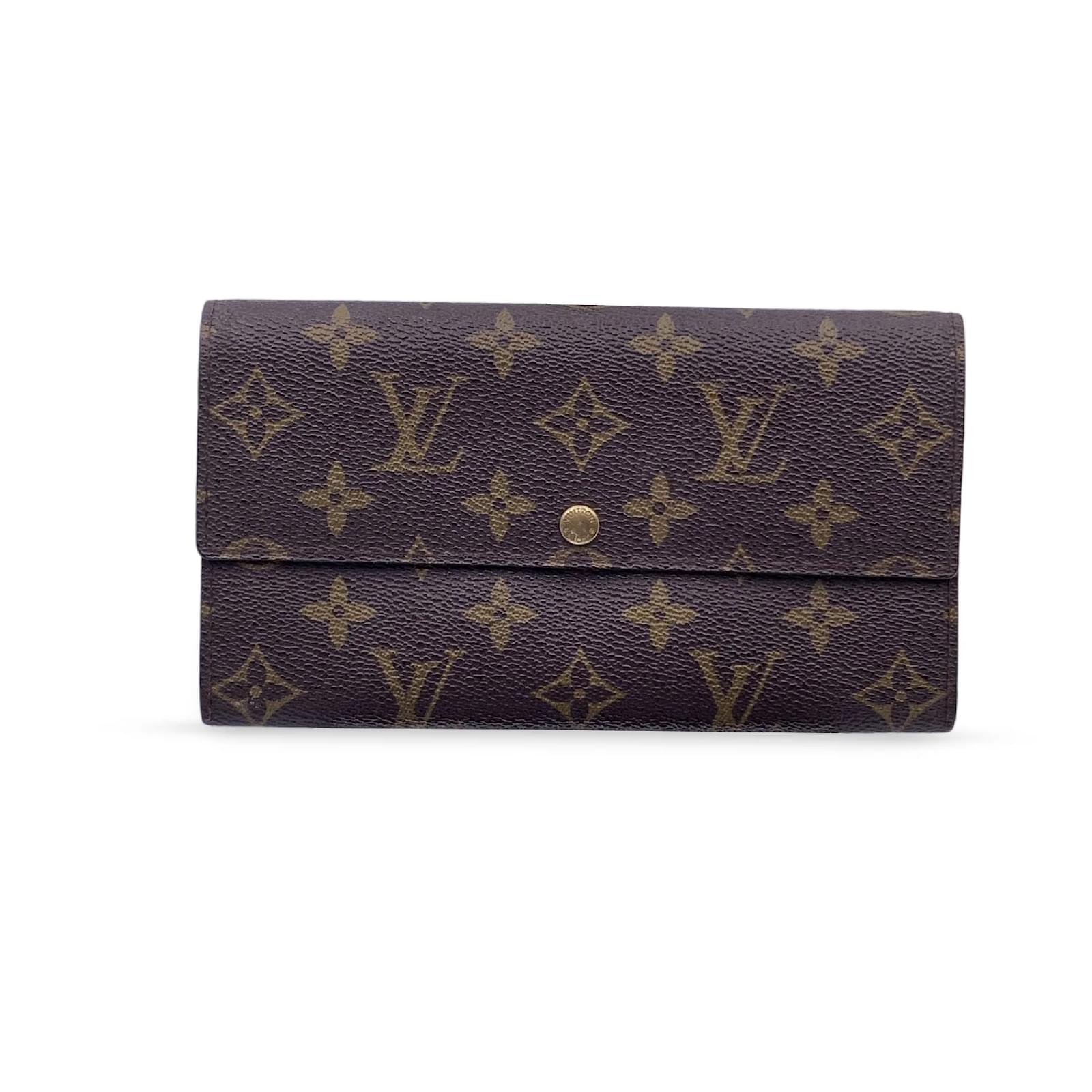  Louis Vuitton Sarah - Monedero de lona, billetera