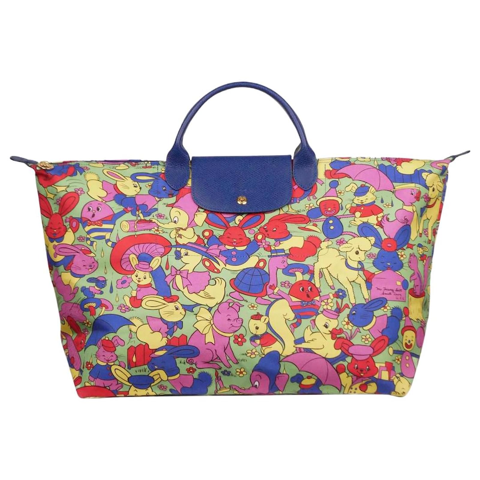 Longchamp x Jeremy Scott Multi 2016 Le Pliage top handle bag