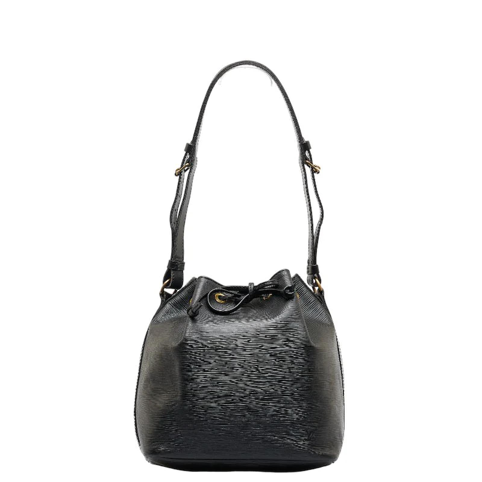 Louis Vuitton Epi Petit Noe M59012 Black Leather Pony-style calfskin  ref.1007305 - Joli Closet