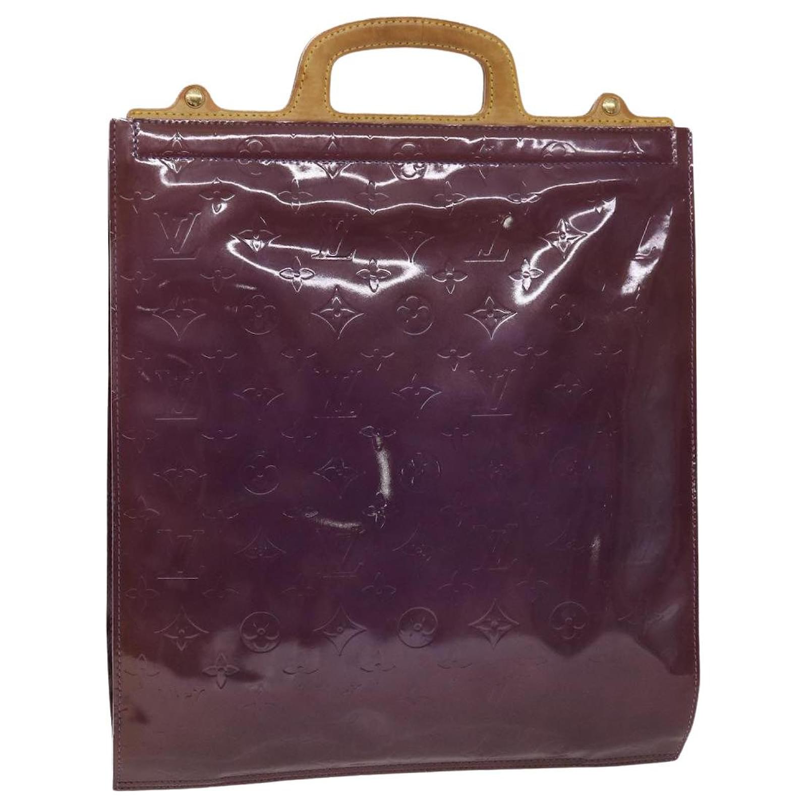 Pre-owned Louis Vuitton Reade Patent Leather Tote In Purple