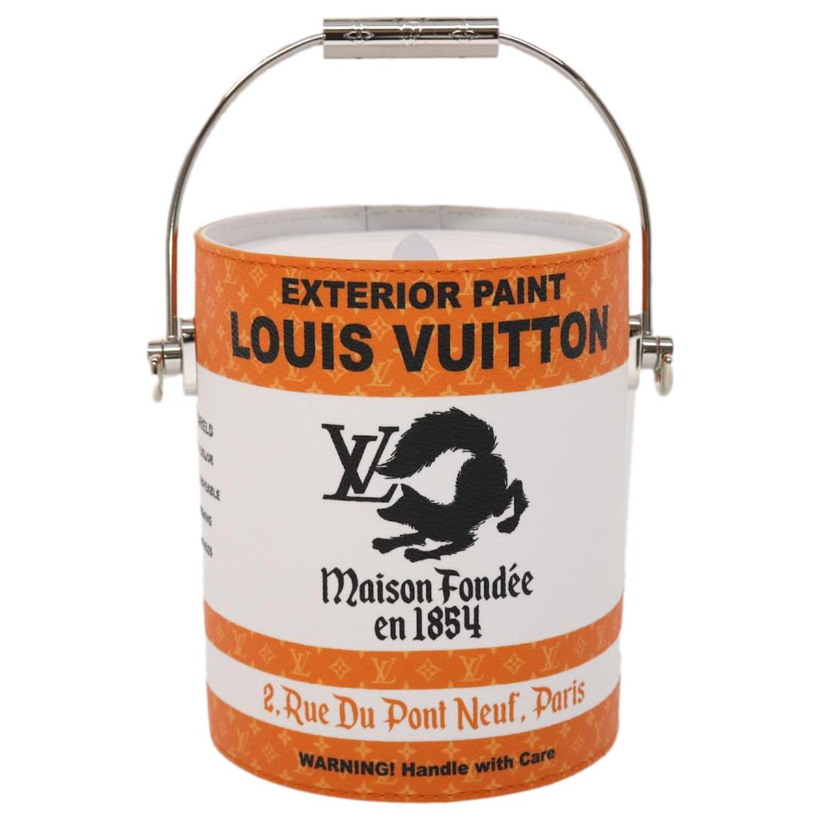 Louis Vuitton PAINT CAN Orange Leather ref.1007446 - Joli Closet