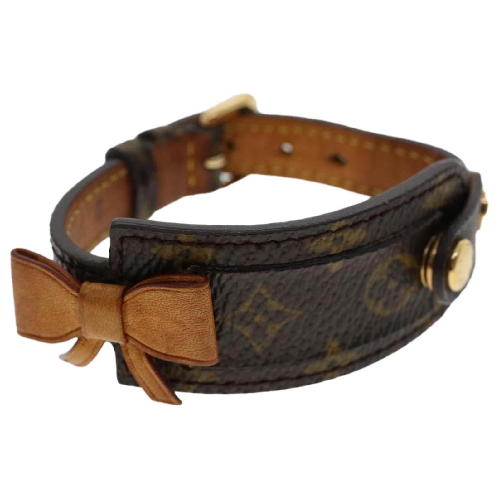 Louis Vuitton LV Logo Leather Bracelet