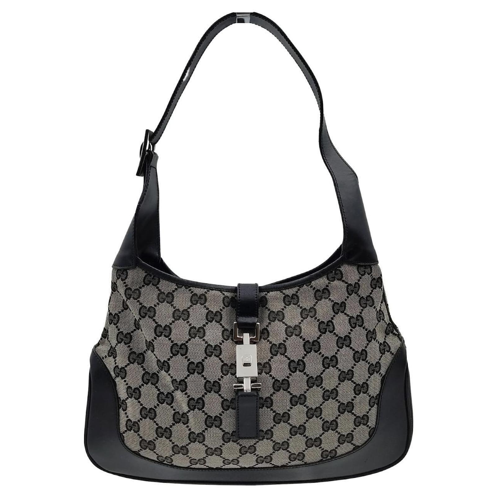 Gucci vintage Jackie bag in black canvas and leather Cloth ref.1008266 -  Joli Closet