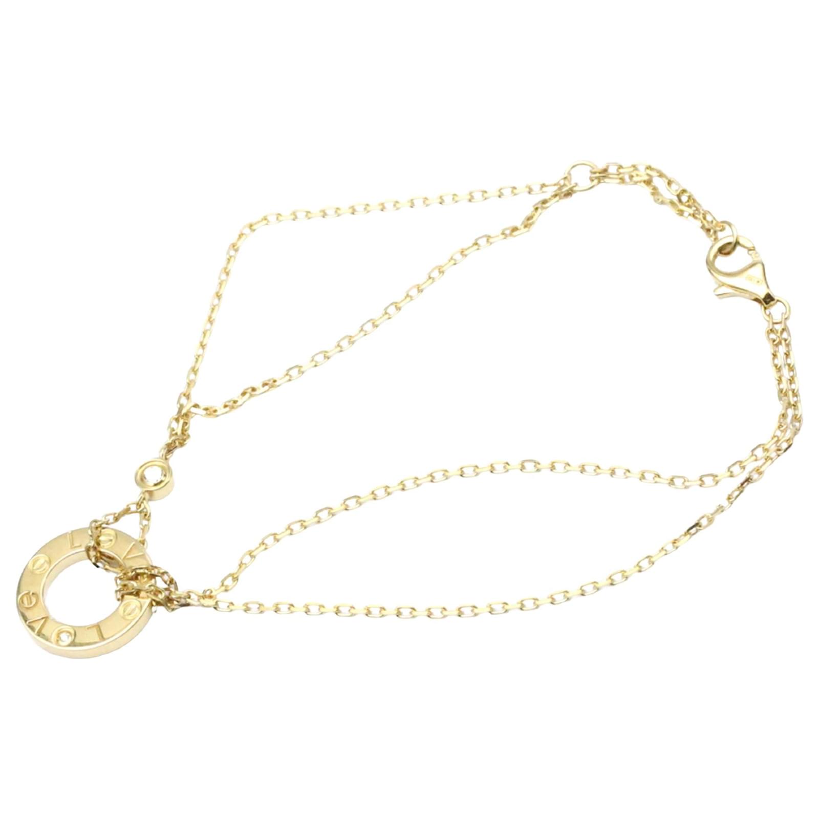 Cartier Love 3 Diamonds 18k Yellow Gold Necklace Cartier | TLC