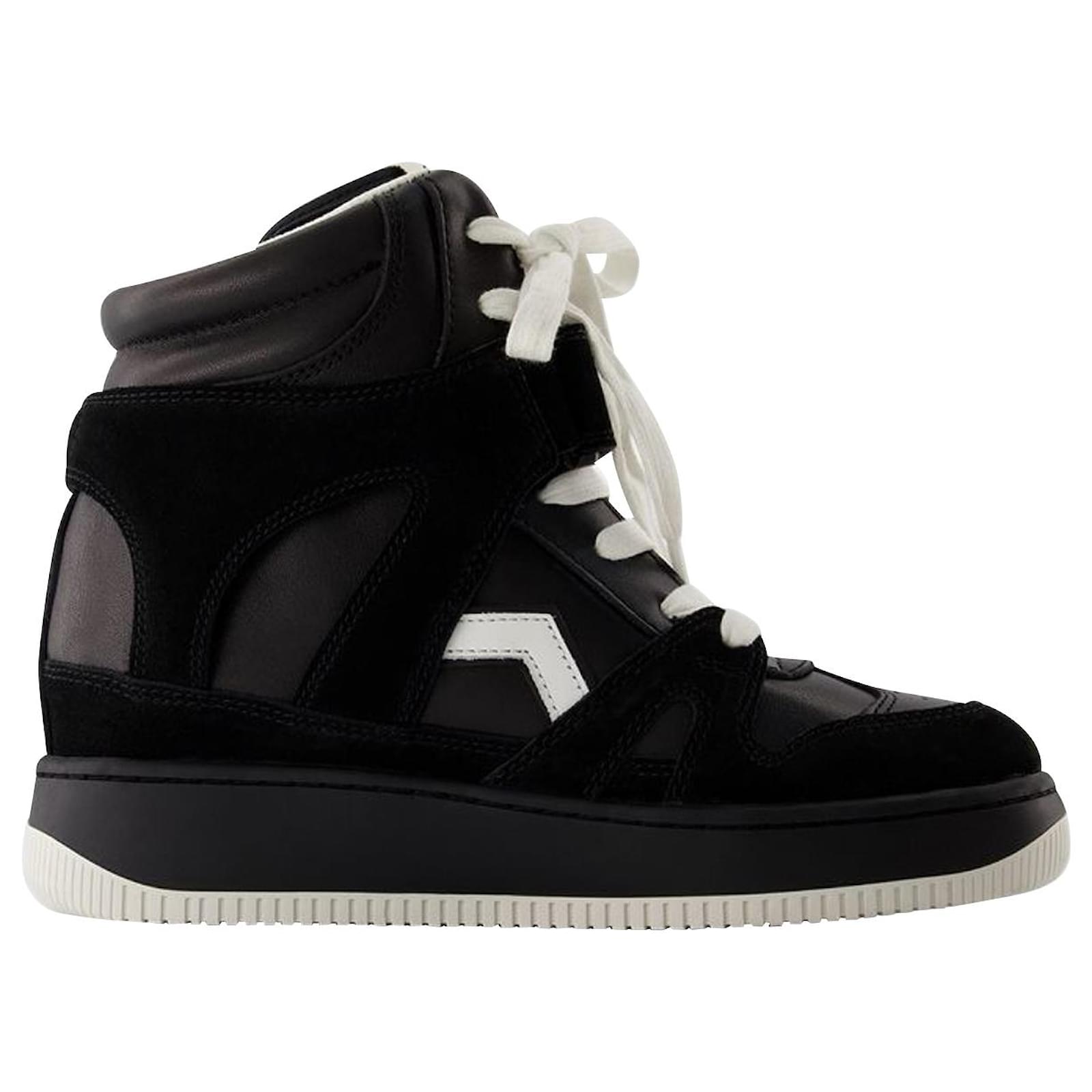 Ellyn-Gz Sneakers - Marant Leather - Black/ white ref.1008804 Joli Closet