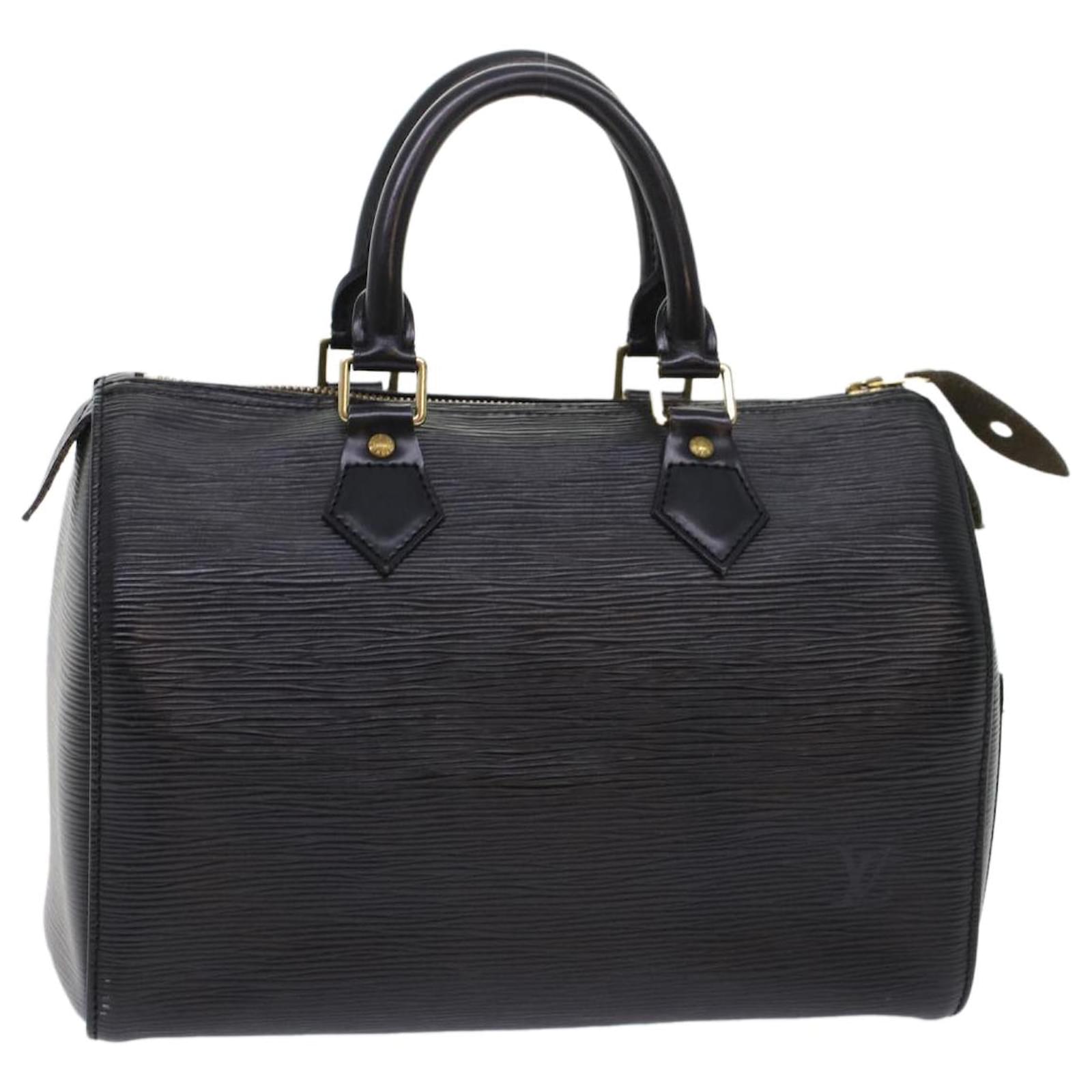 Louis-Vuitton-Epi-Speedy-25-Boston-Bag-Hand-Bag-Noir-Black-M43012