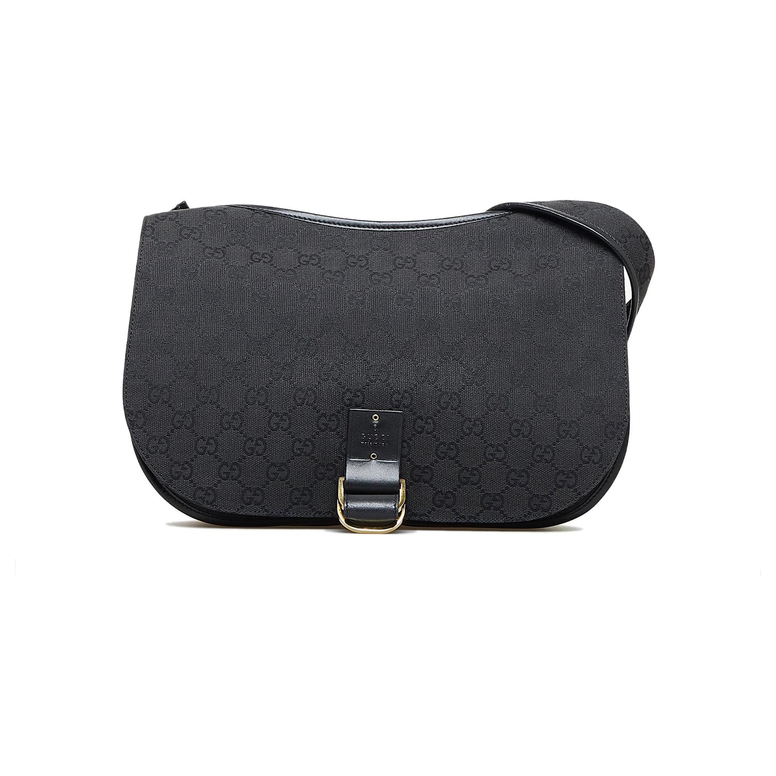Gucci Black GG Canvas Flap Shoulder Bag Cloth Cloth ref.927212