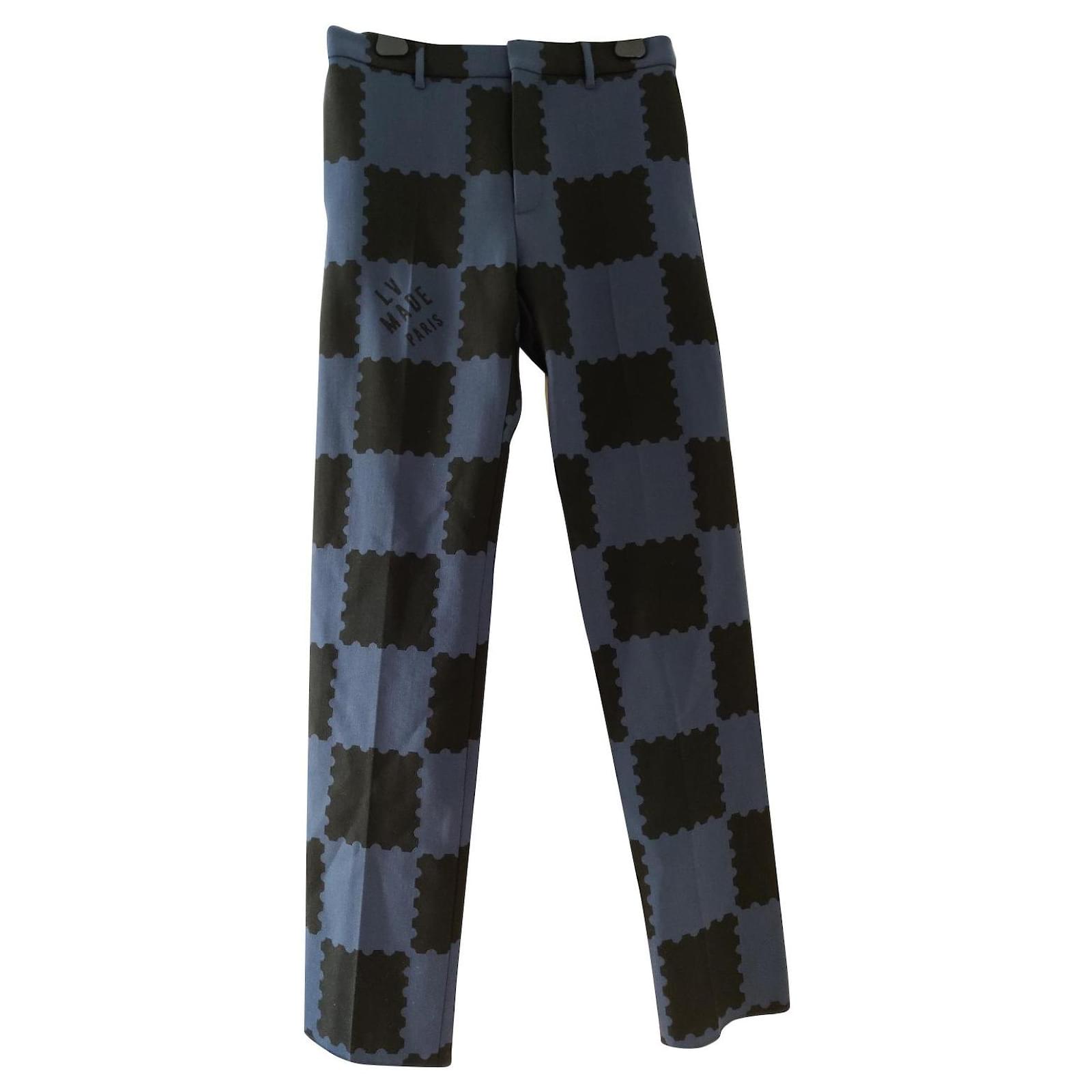 Pantalones Louis Vuitton x Nigo Azul marino Lana ref.971607 - Joli Closet