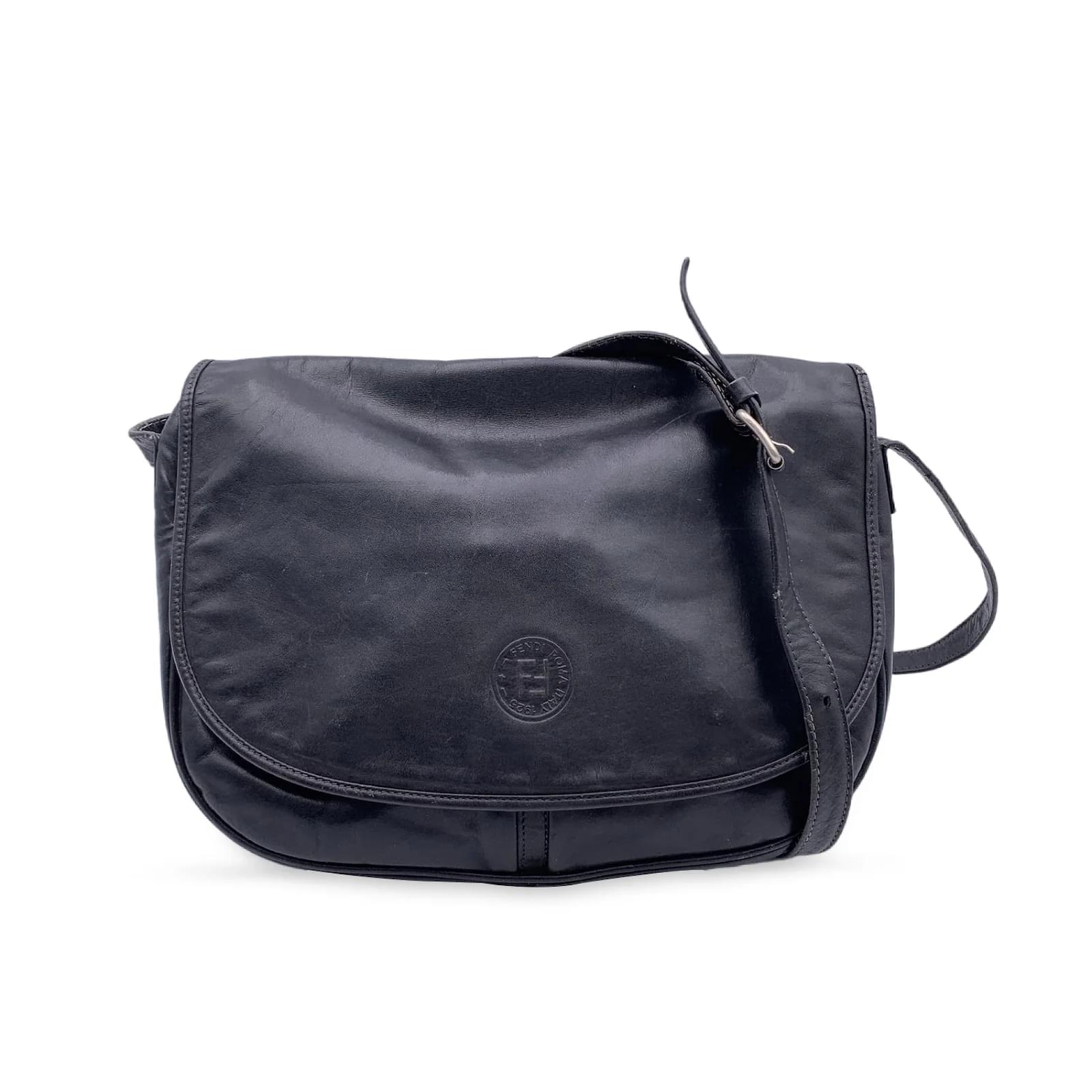 Vintage Fendi Pebble Leather Shoulder Bag