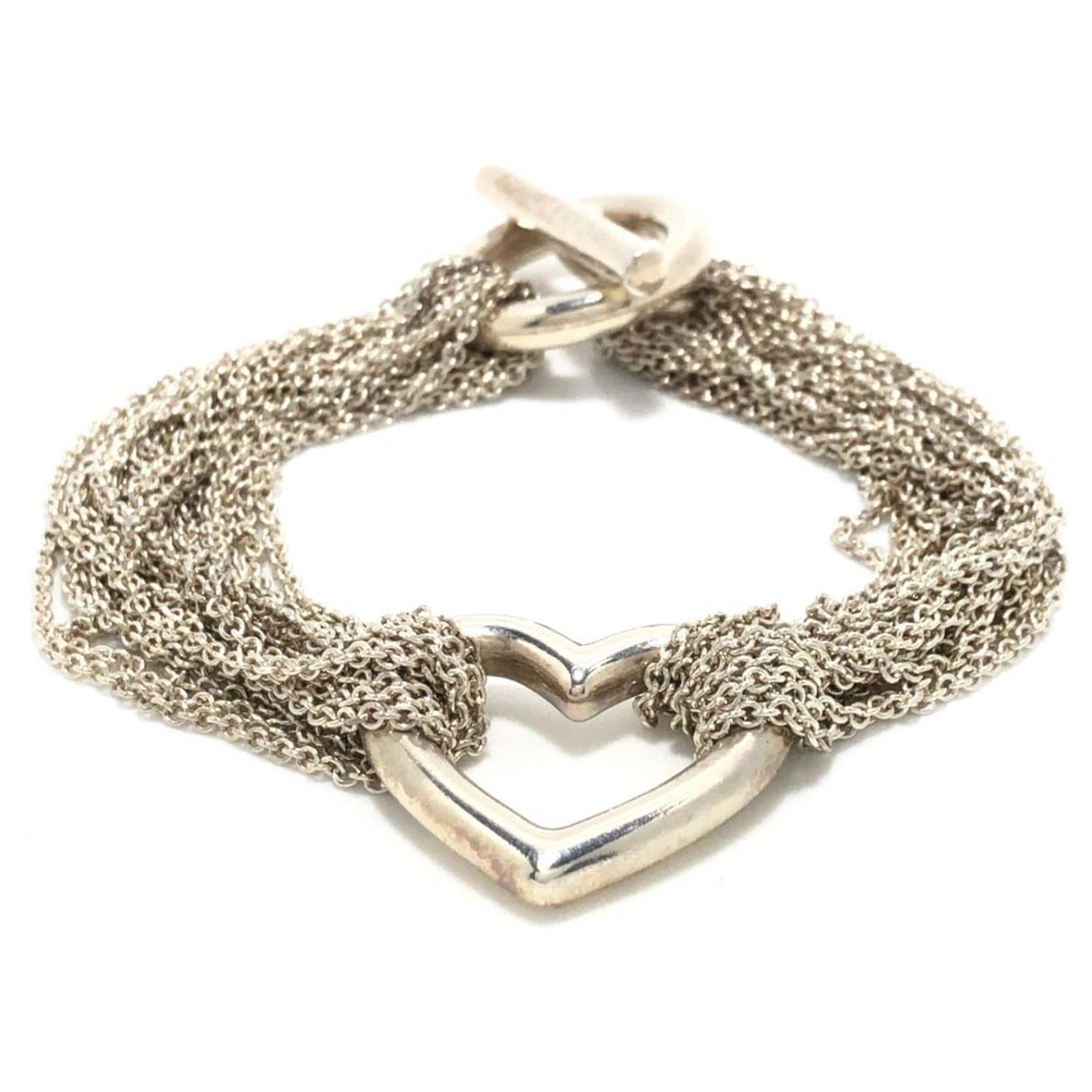 Bracelet Argenté "I Love You" Avec Cœur - Longueur 20.5 Cm - Neuf Sans Emballage - Bijou Fantaisie