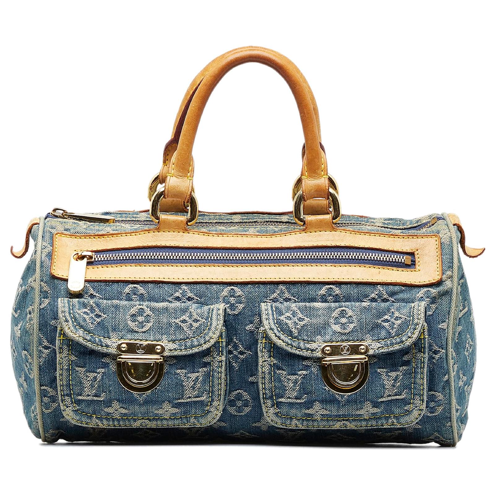 Louis Vuitton Neo Speedy M95019 Blue Monogram Denim Blue Satchel