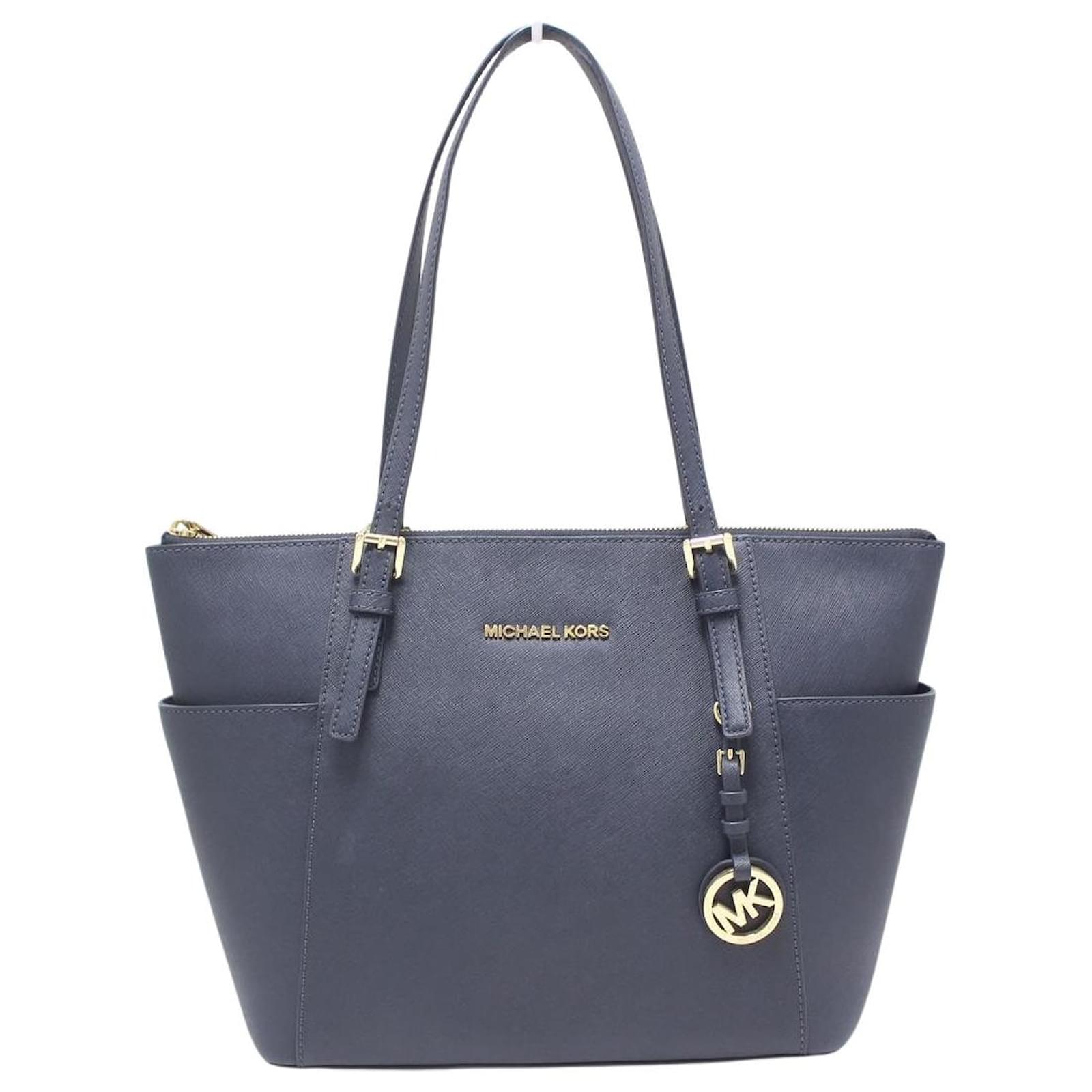 Michael Kors Womens Jet Set Large Leather Crossbody Bag (Navy)  35F3GTTC9L-406 - Walmart.com