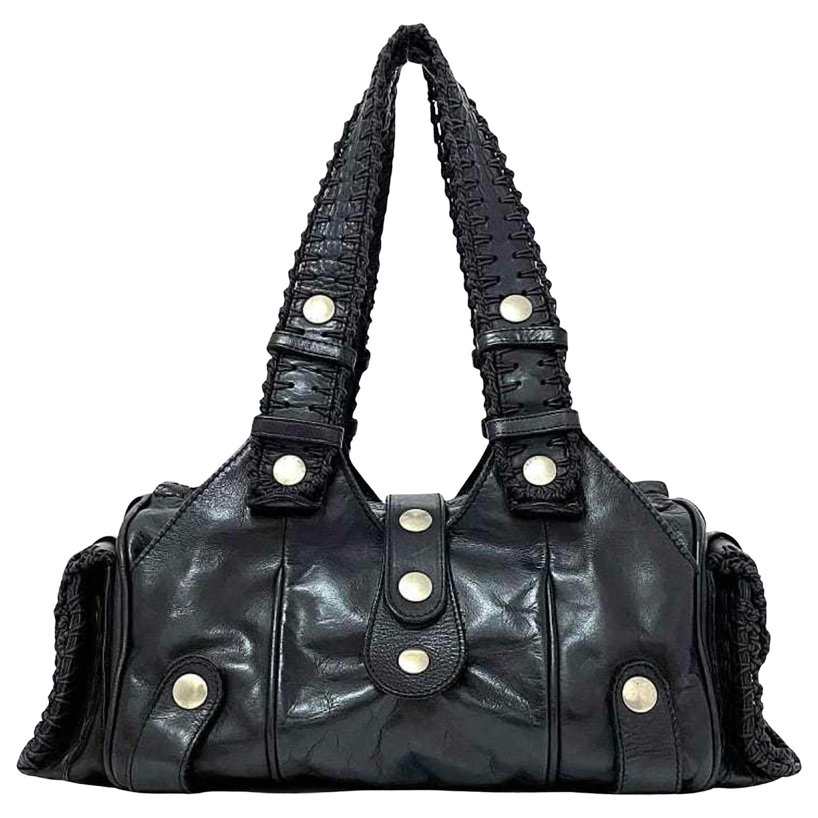 ☆美品・シリアル付☆Chloé Silveradoレザーワンショルダーバッグ Chloé Silverado Black Leather ref.975079 - Joli Closet