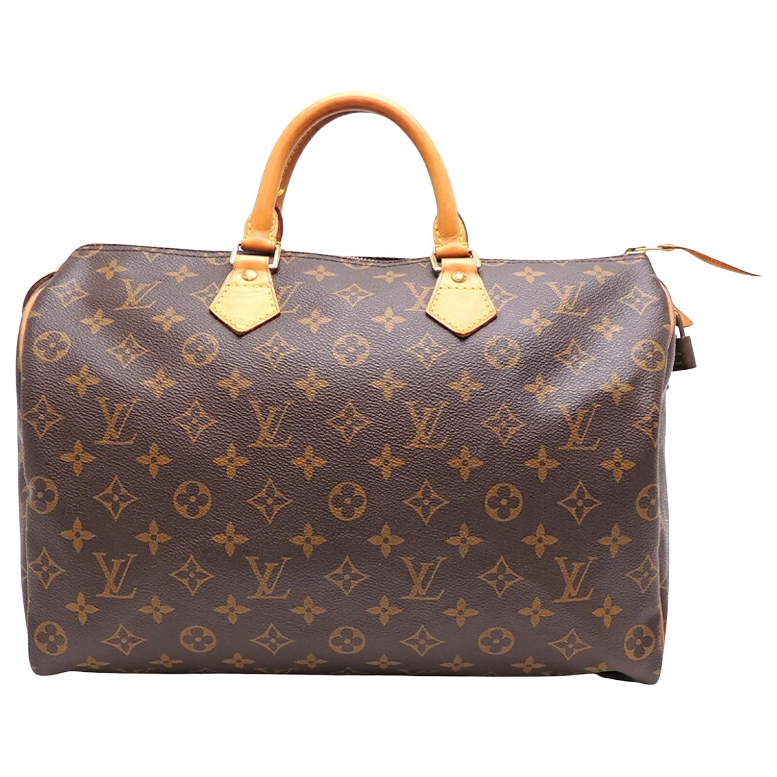 Louis Vuitton Speedy bag 35 With shoulder strap Brown Cloth ref