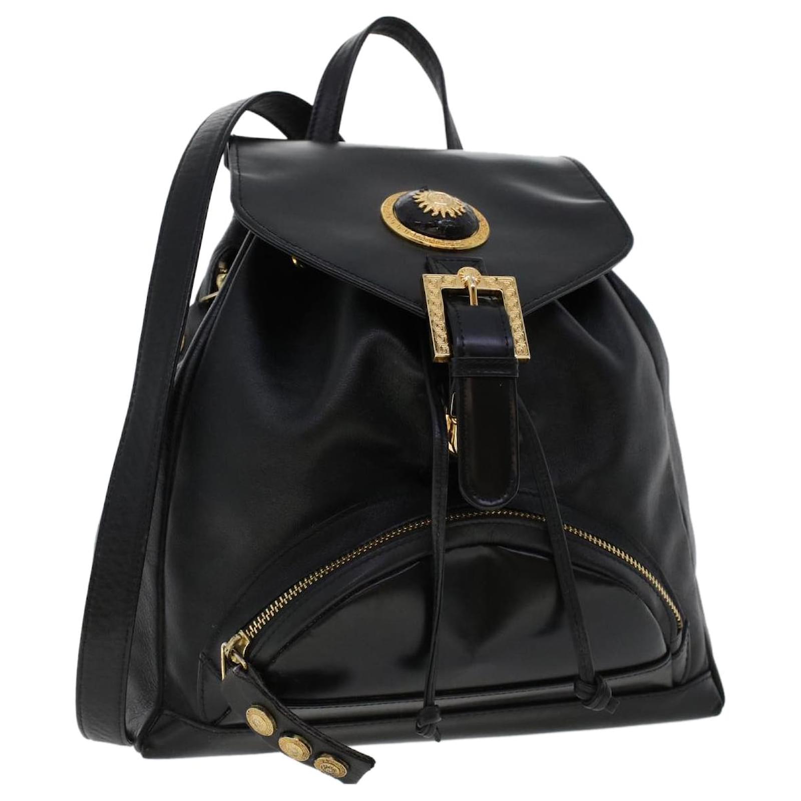 Versace best sale backpack leather