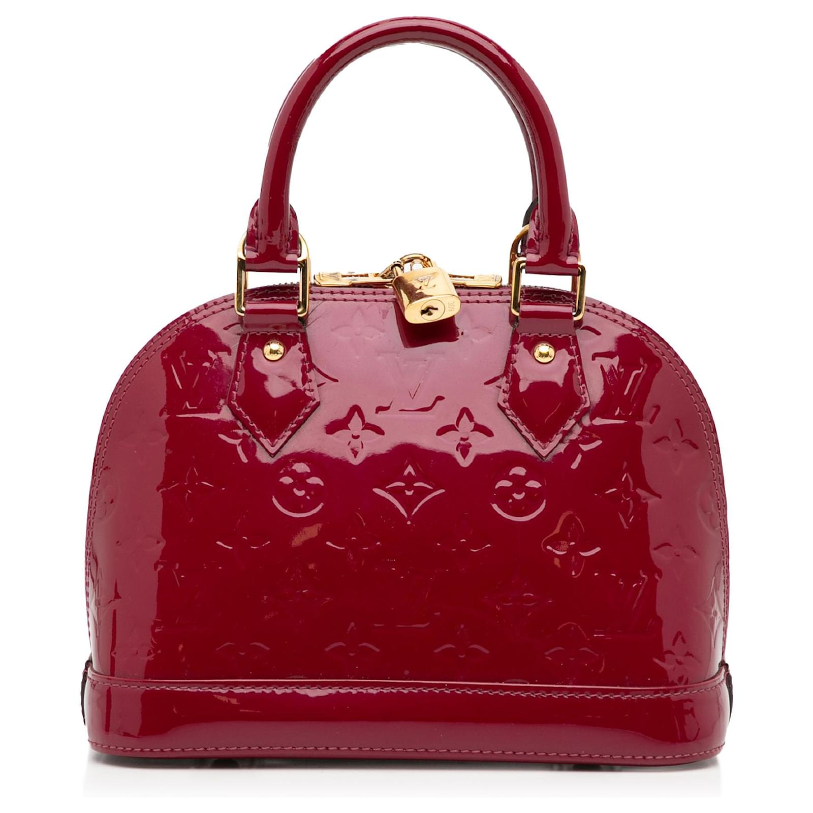 Louis Vuitton Red Vernis Miroir Alma BB Leather Patent leather ref