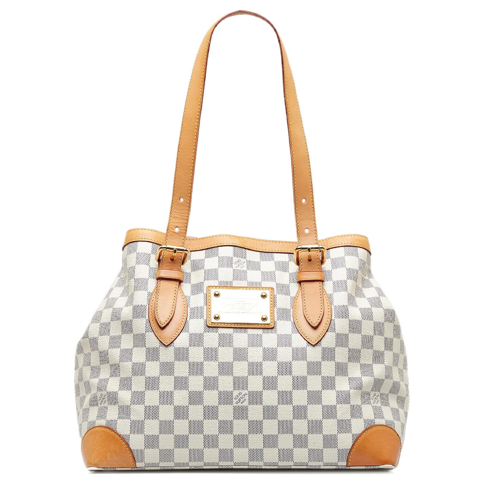 Louis Vuitton, Bags, Louis Vuitton Damier Azur Hampstead Pm Shoulder Tote  Bag Lv White