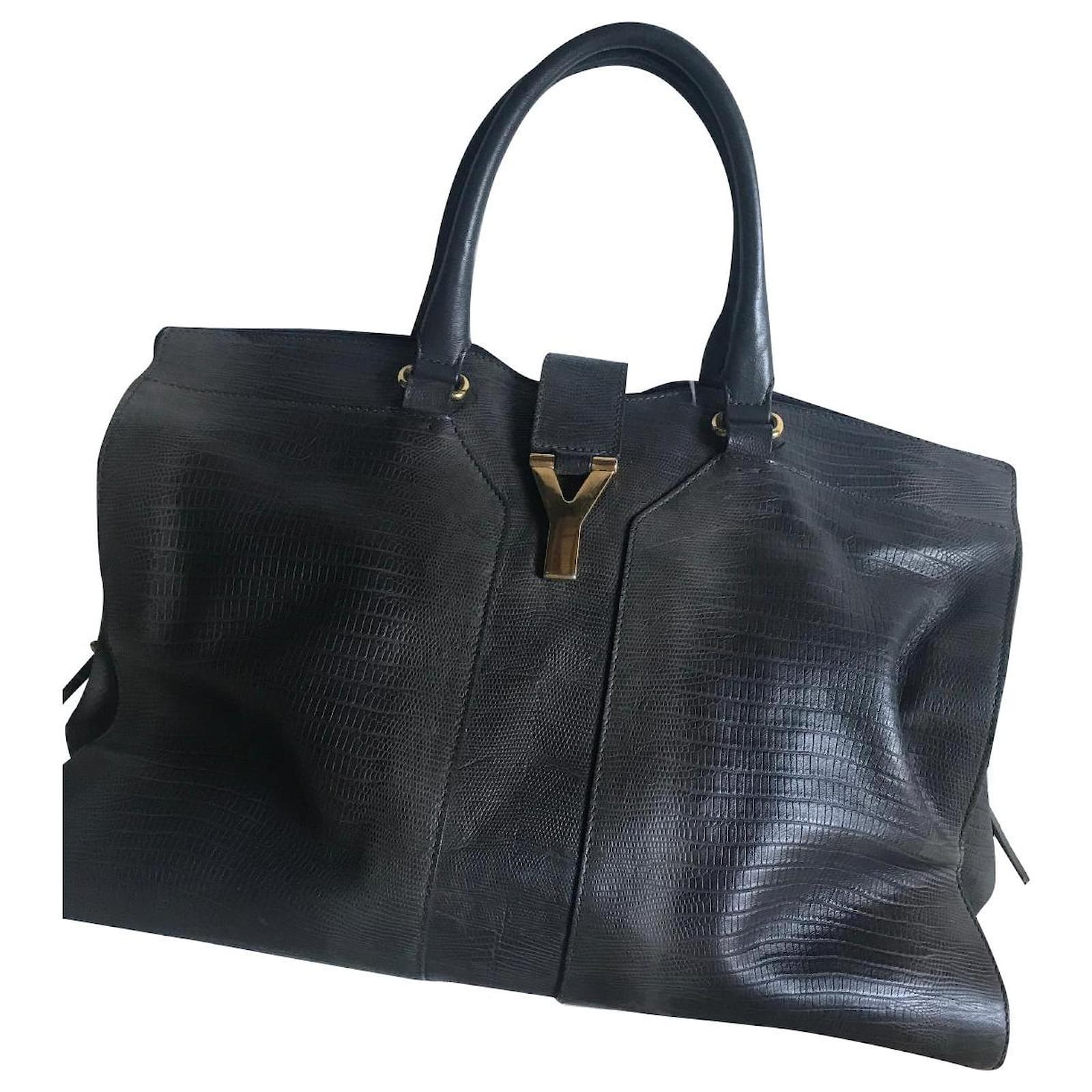 Yves Saint Laurent Chyc Cabas Tote Large Grey Bag YSL