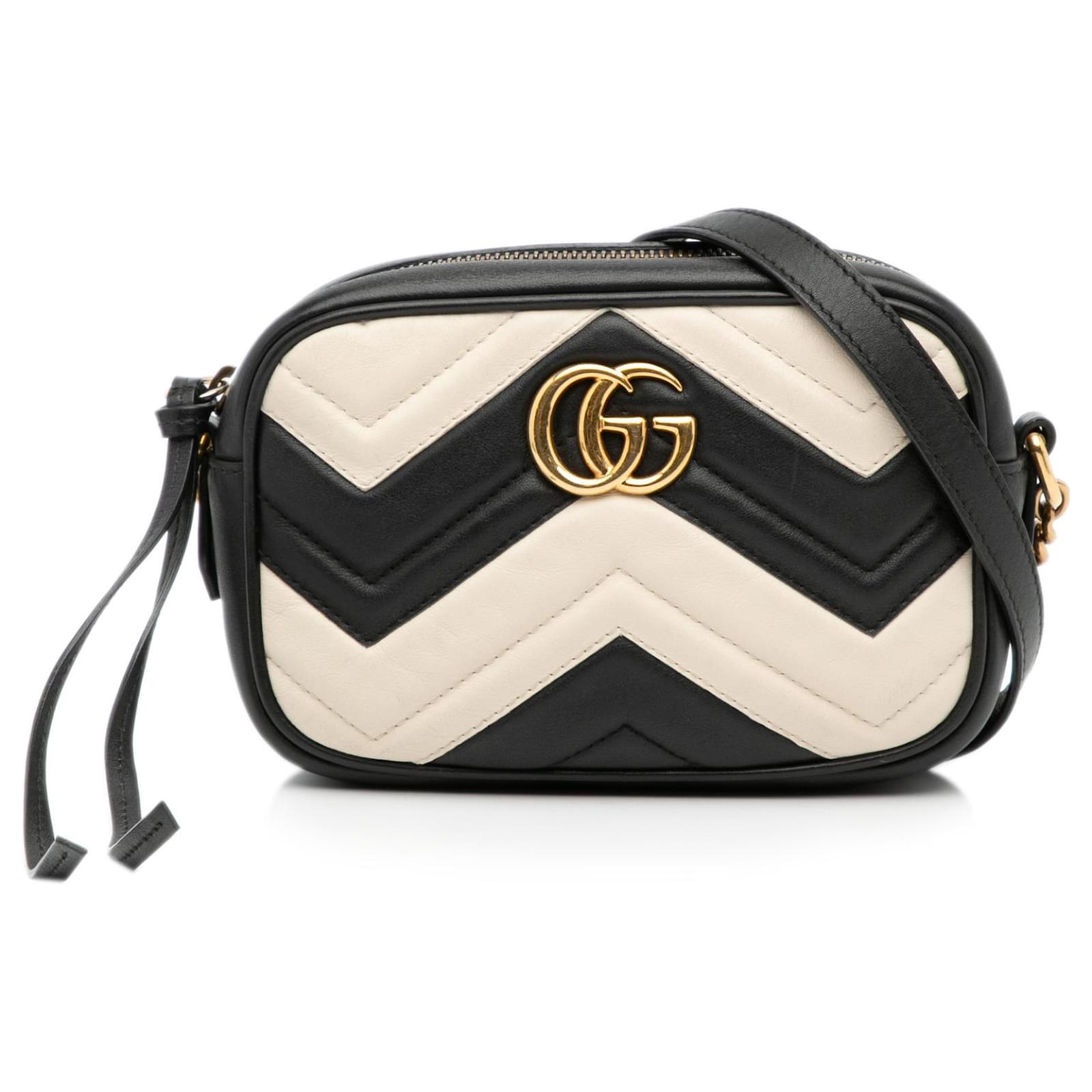 Gucci GG Marmont Mini Shoulder Bag, White, Leather