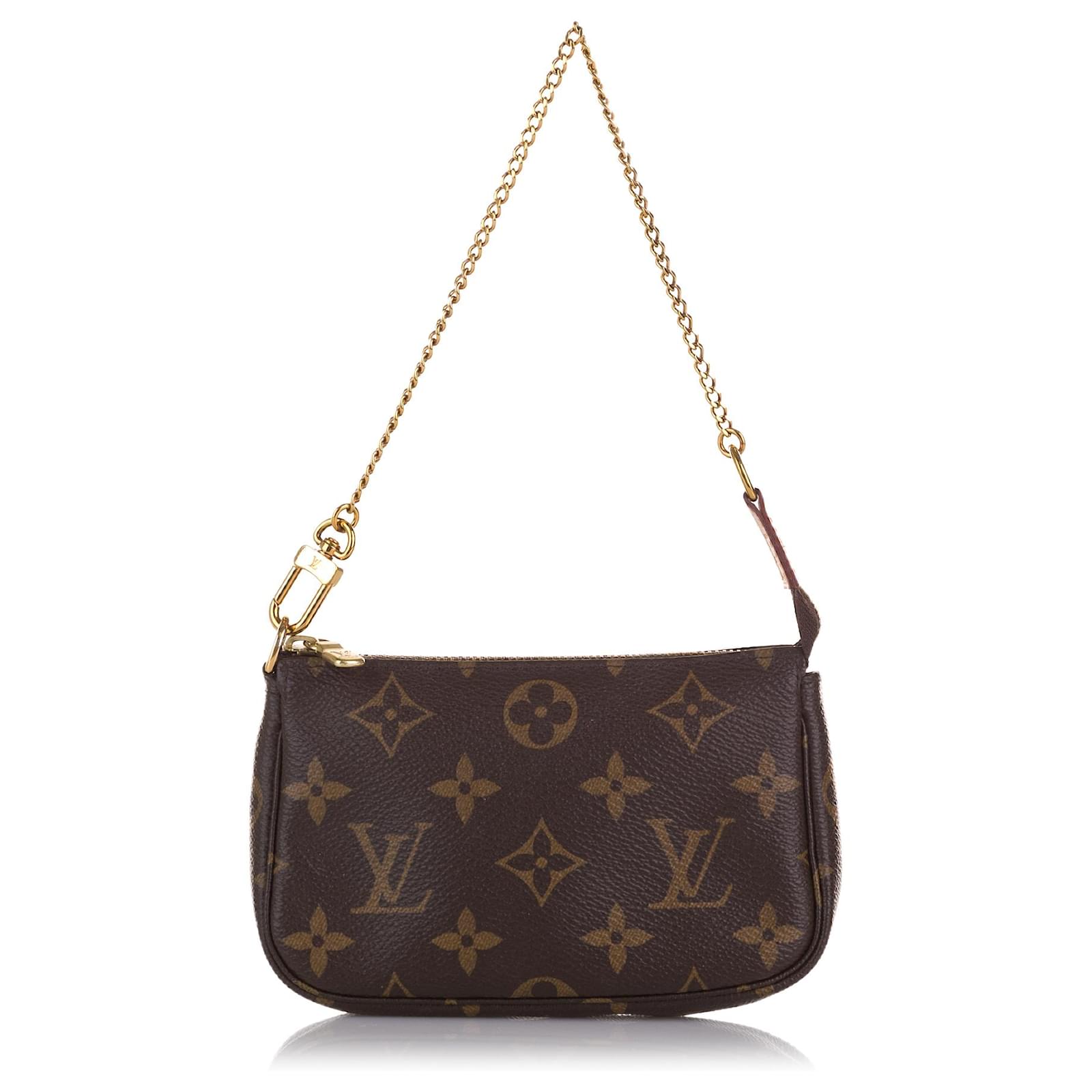 Louis Vuitton Brown Monogram Mini Pochette Accessoires Cloth ref
