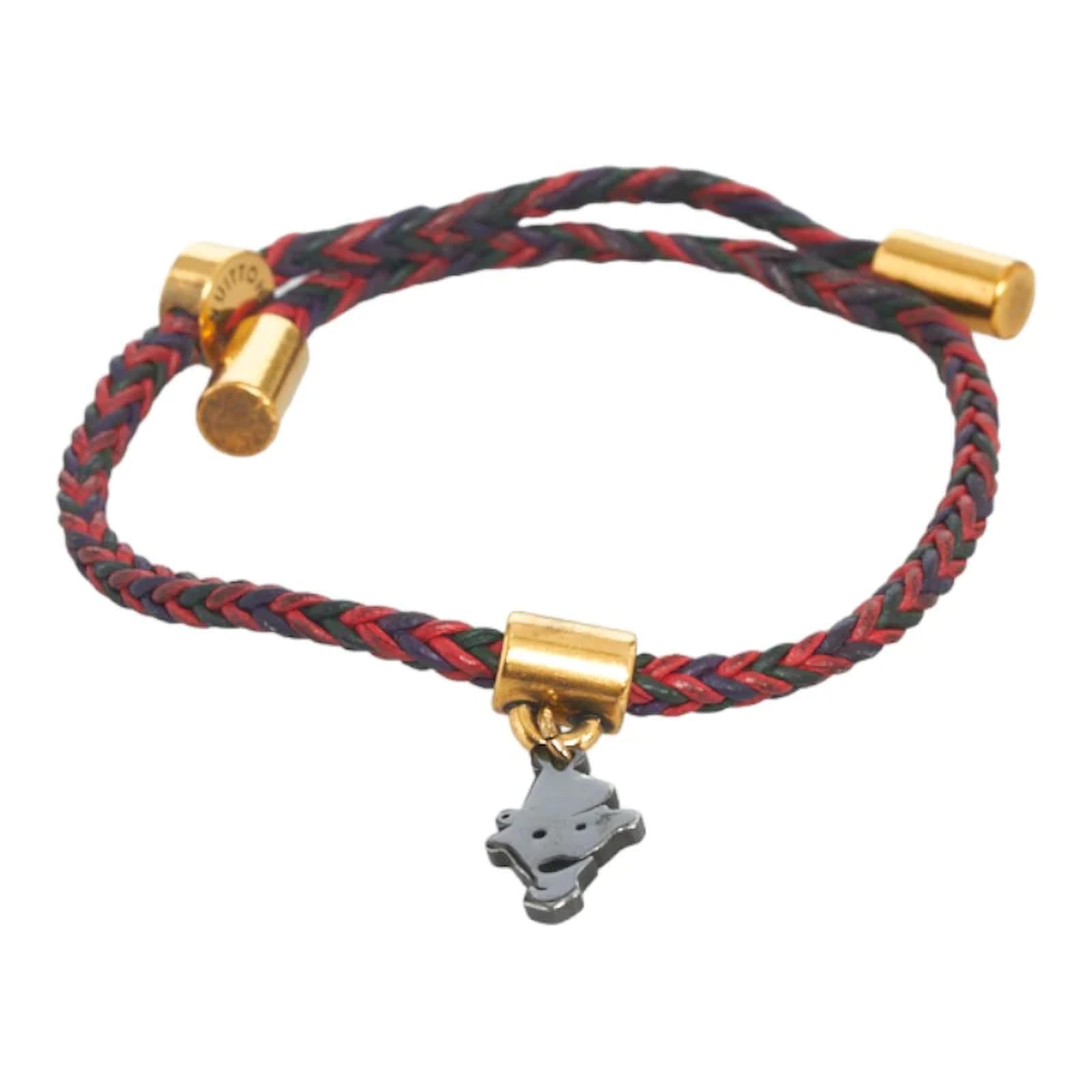 Louis Vuitton Brass Reflex Friendship Bracelet MP234E Red Leather  Pony-style calfskin ref.976541 - Joli Closet