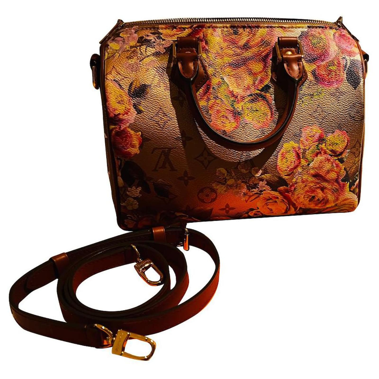 Louis Vuitton Lv garden speedy shoulder strap 25. Golden Cloth ref.976840 -  Joli Closet