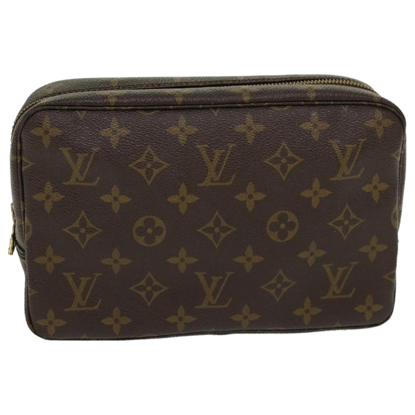 Louis Vuitton Damier Ebene Truth Makeup Pouch Bag Brown