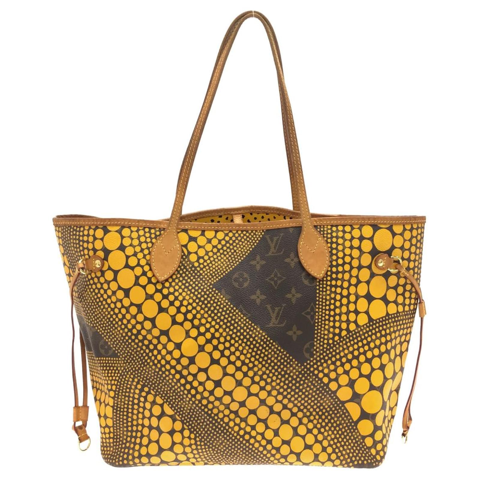 LOUIS VUITTON Yayoi Kusama Face Neverfull MM Tote Bag M46447 LV Auth 40256A