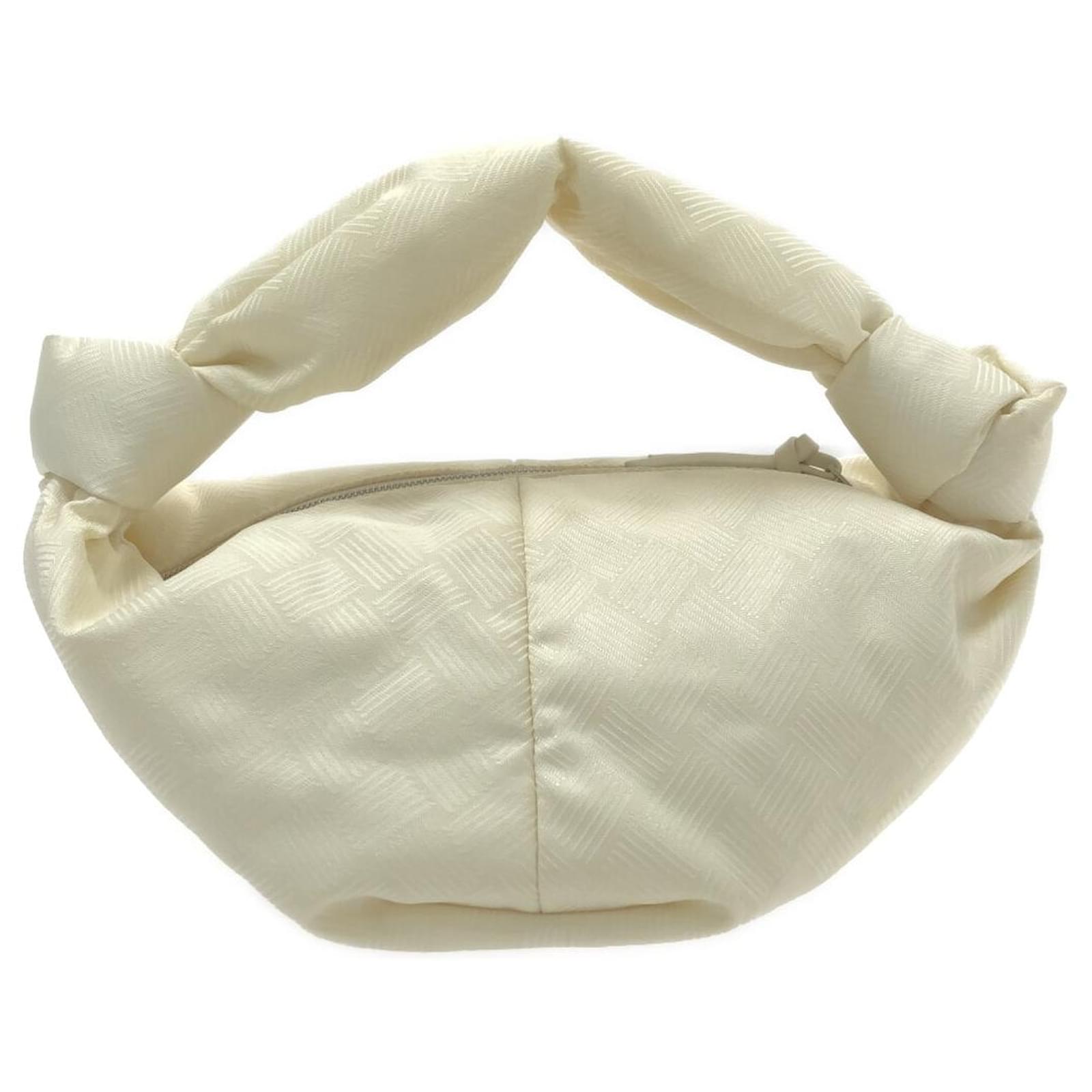 Bottega Veneta Intrechart Nappa One Shoulder Bag Pouch Hobo Handbag Ivory