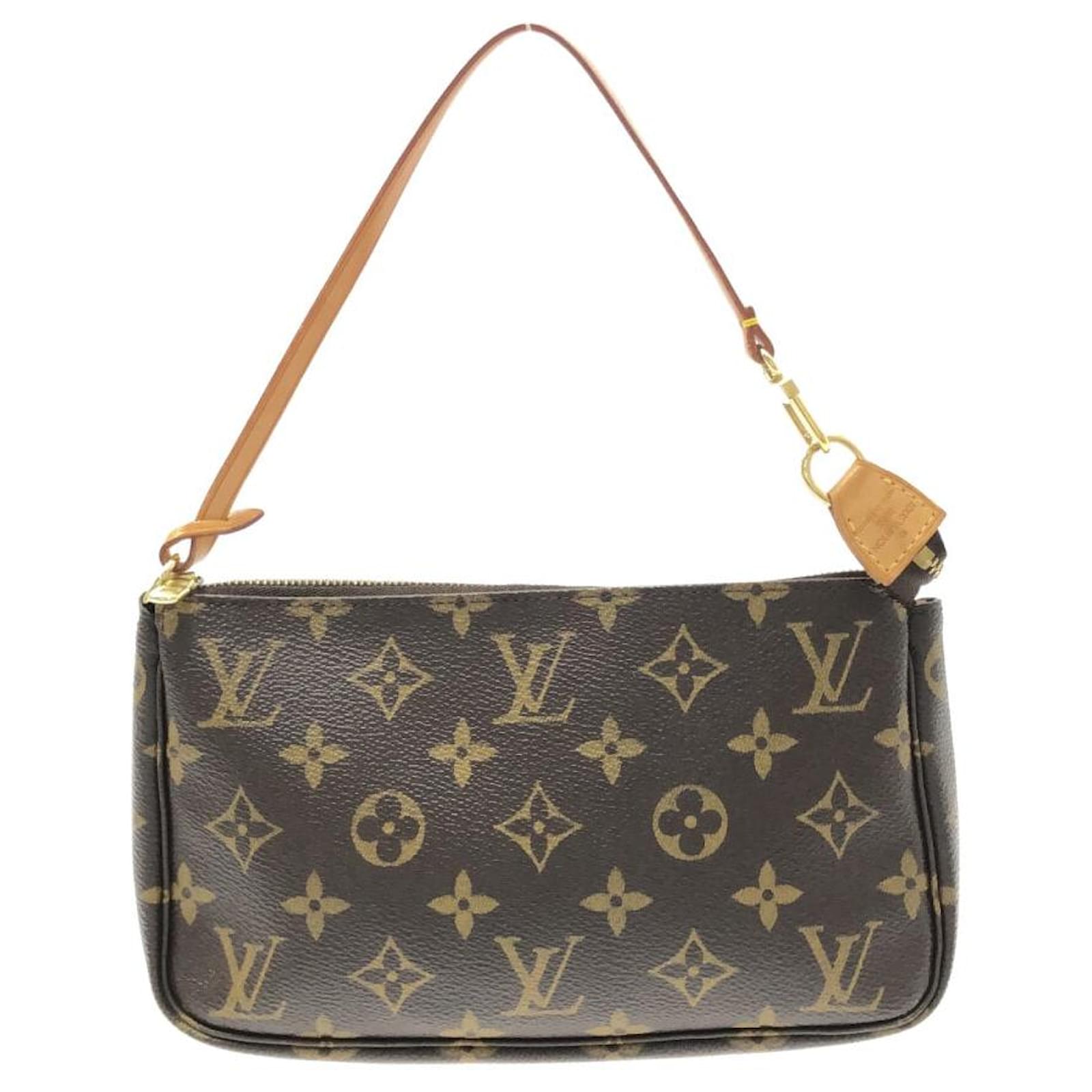 Louis Vuitton Pochette Dame Brown Canvas Clutch Bag (Pre-Owned)