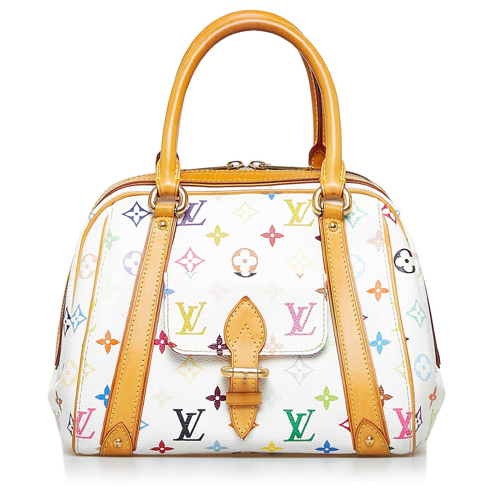 Louis Vuitton White Monogram Multicolore Priscilla Multiple colors Leather  Cloth ref.977281 - Joli Closet