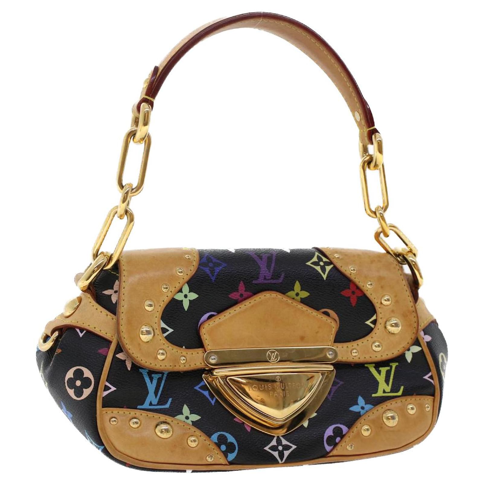 LOUIS VUITTON Monogram Multicolor Marilyn Shoulder Bag Black LV