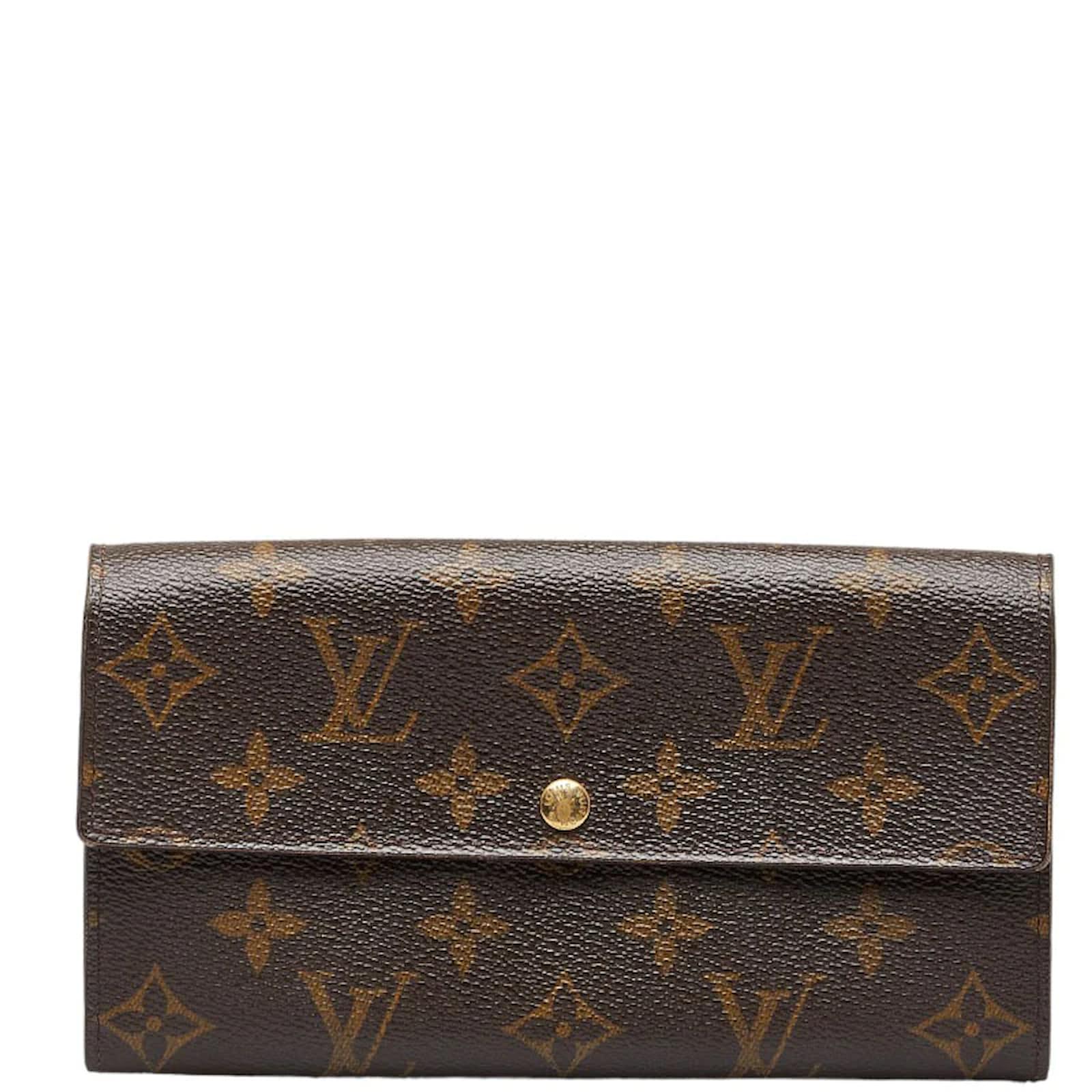 Louis Vuitton Monogram Portofeuille Sarah Long Wallet M61726 Brown Cloth  ref.979220 - Joli Closet