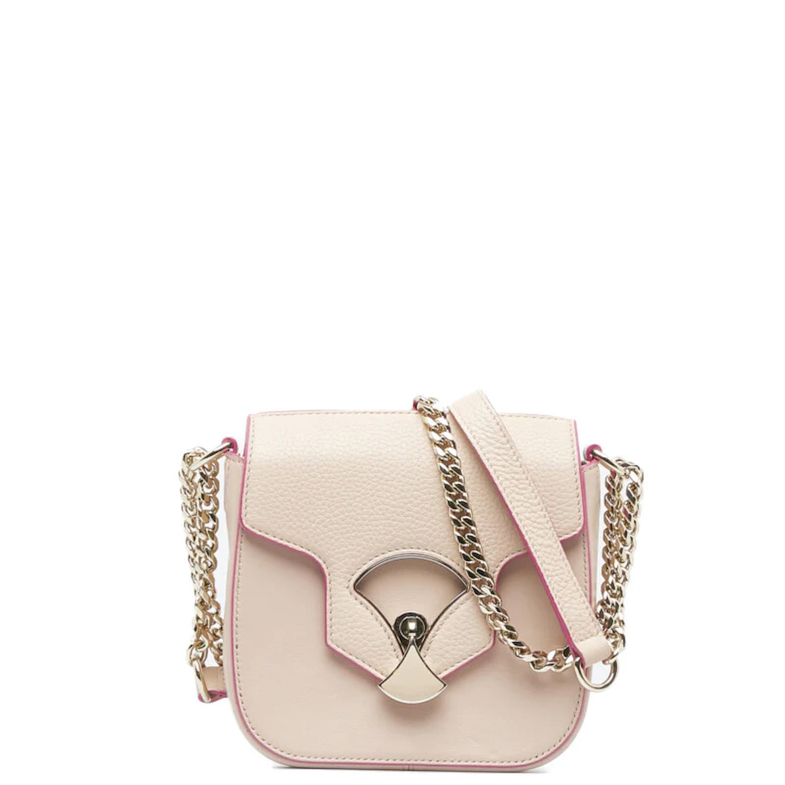 Bulgari Leather Diva's Dream Crossbody Bag Pink Pony-style calfskin  ref.979248 - Joli Closet