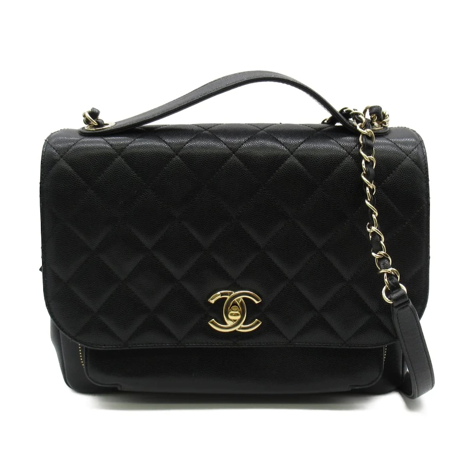 CHANEL Caviar Quilted Large Business Affinity Flap Black