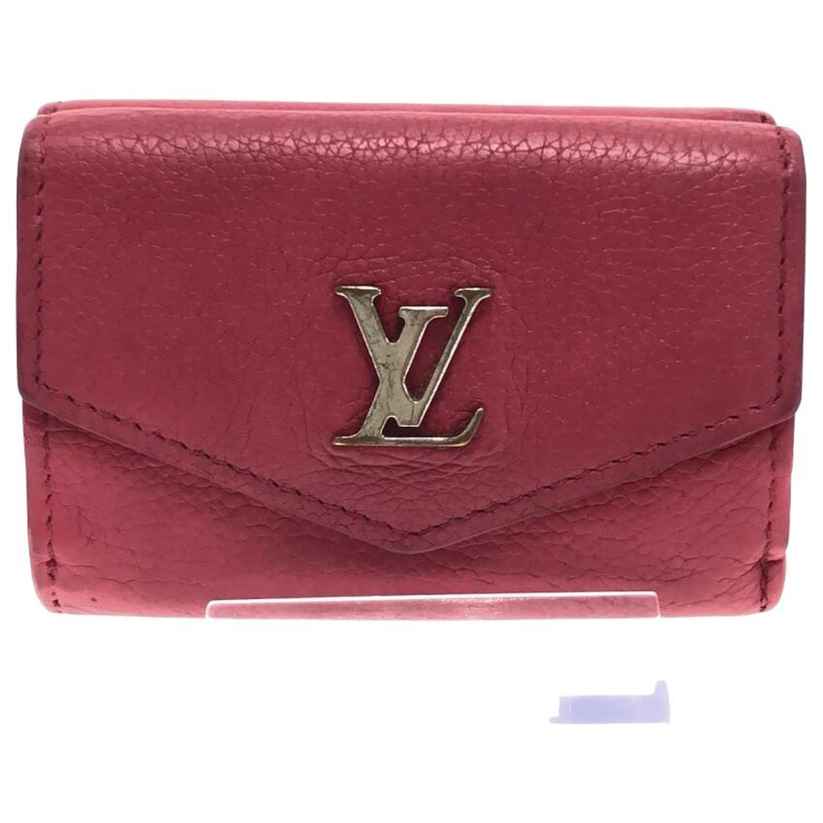 Louis Vuitton Lockmini Red Leather Wallet (Pre-Owned)