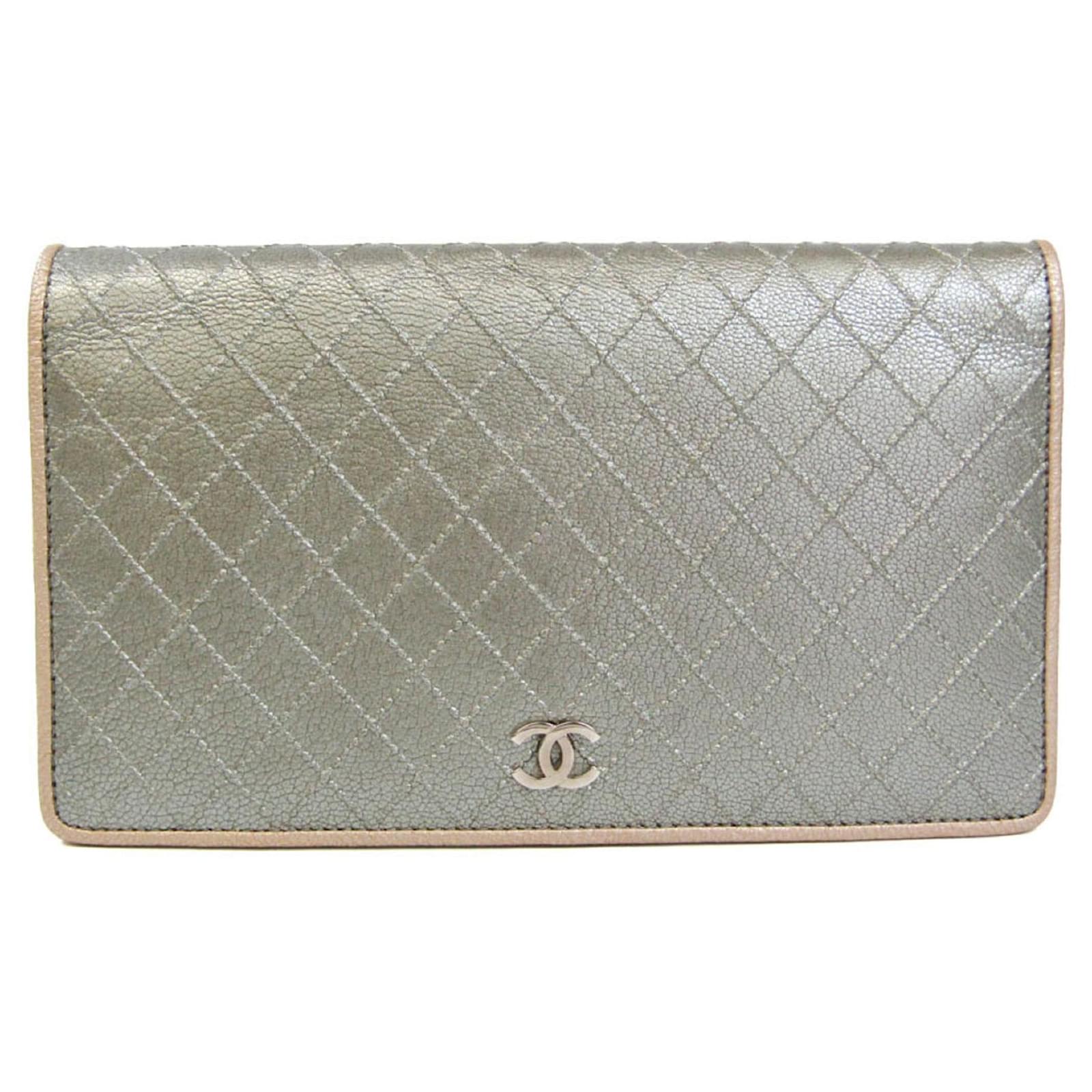 Chanel CHANEL Round Zipper Long Wallet Matelasse Coco Mark Leather