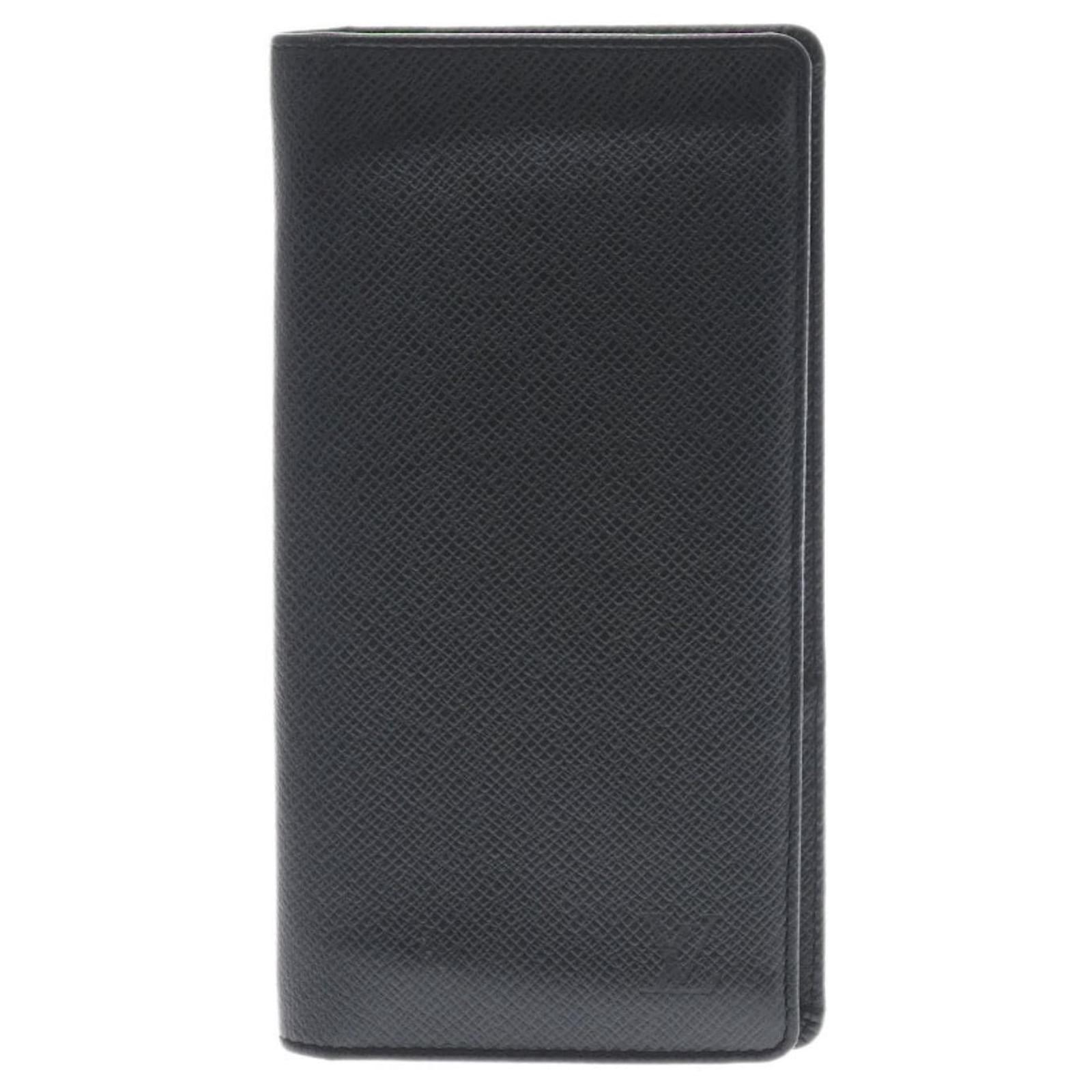 Louis Vuitton Vintage - Taiga Portefeuille Brazza Bi-Fold Long Wallet -  Black - Taiga Leather Wallet - Luxury High Quality