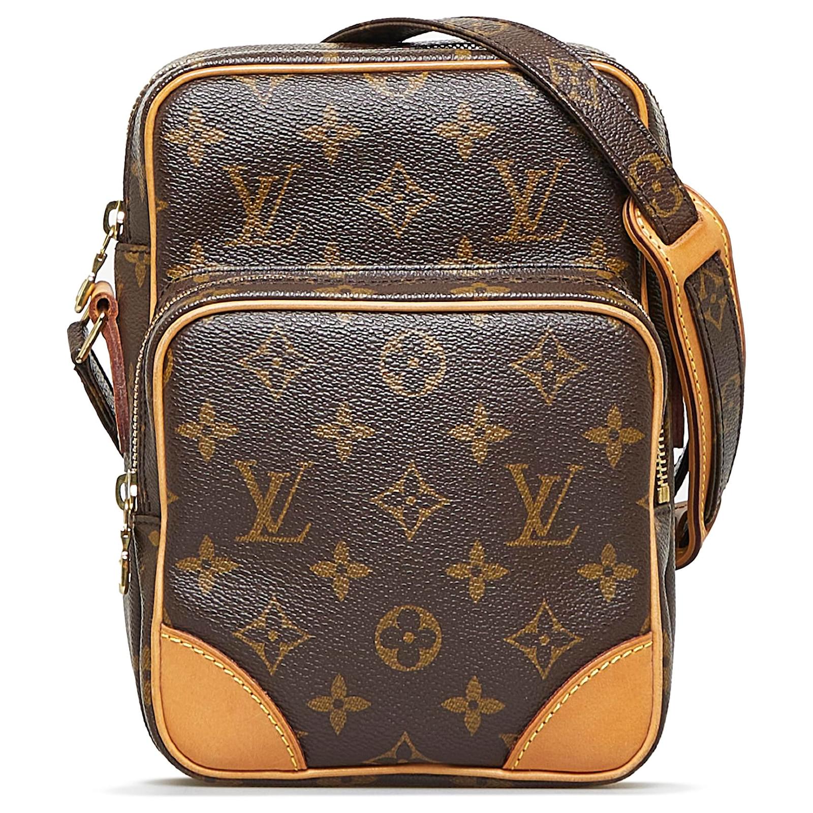 LOUIS VUITTON TIKAL GM Bag Monogram Canvas Brown Leather Cloth ref