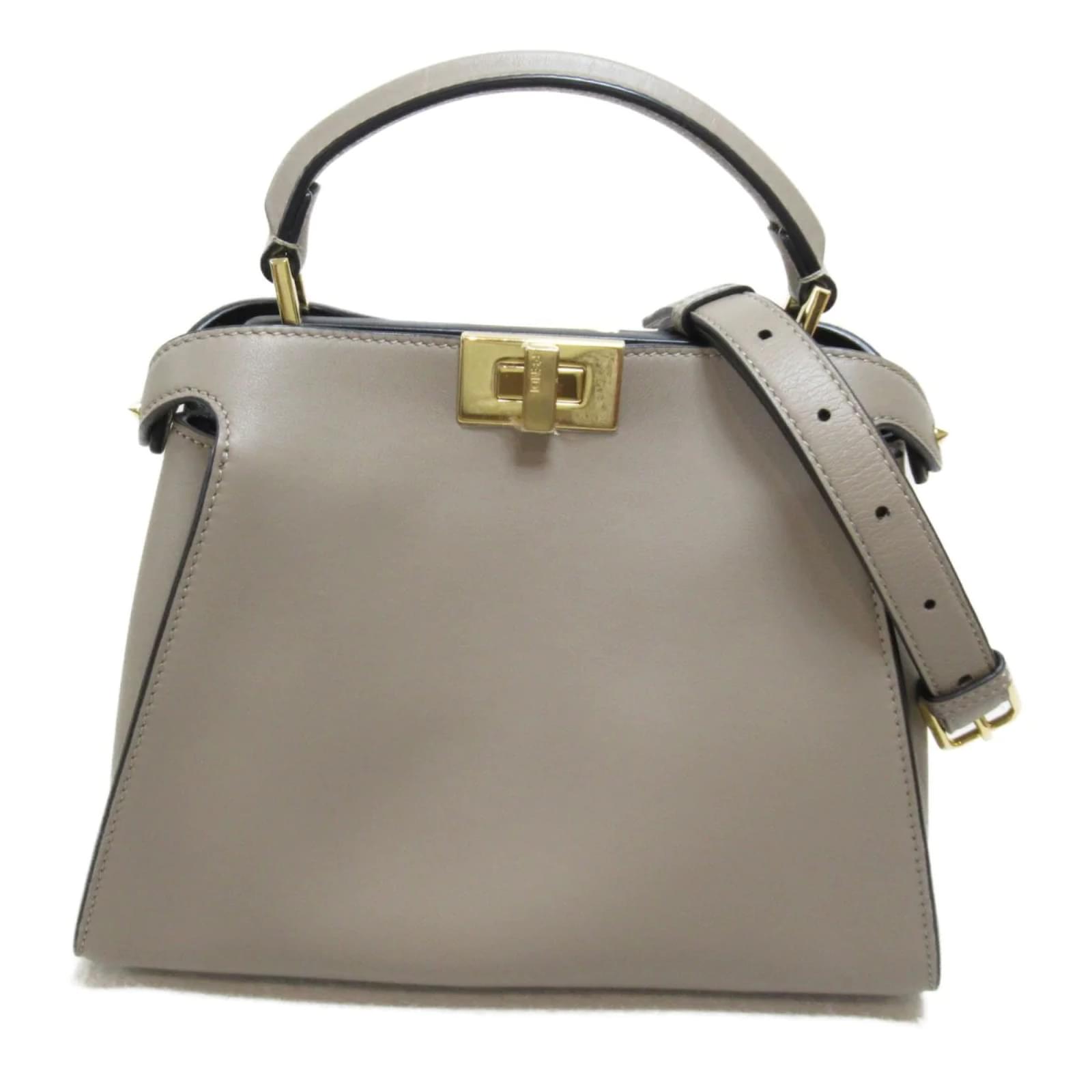 FENDI Peekaboo Essentially Leather Handbag