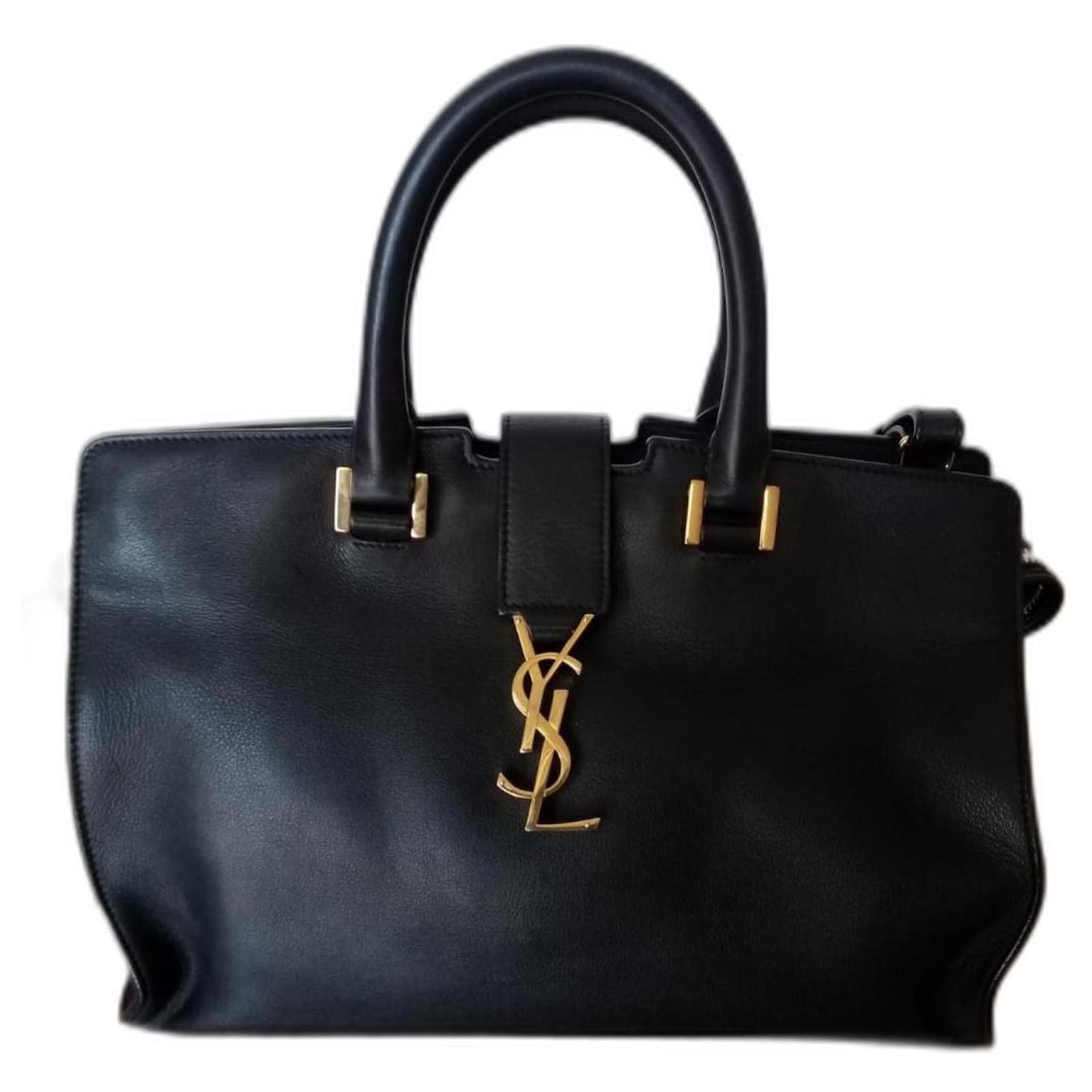 Yves Saint Laurent, Bags, Ysl Saint Laurent Baby Downtown Cabas Leather  Crossbody Top Handle Bag Handbag