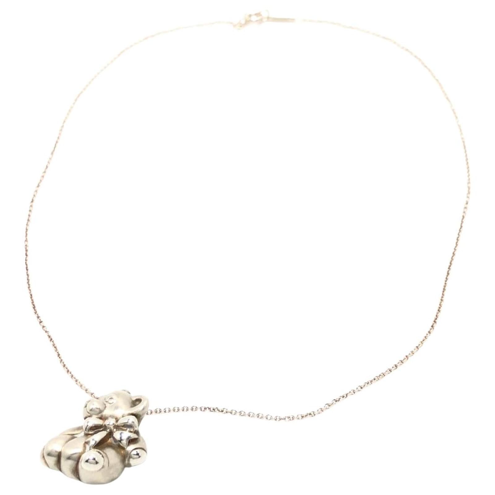 Tiffany and co bear on sale necklace