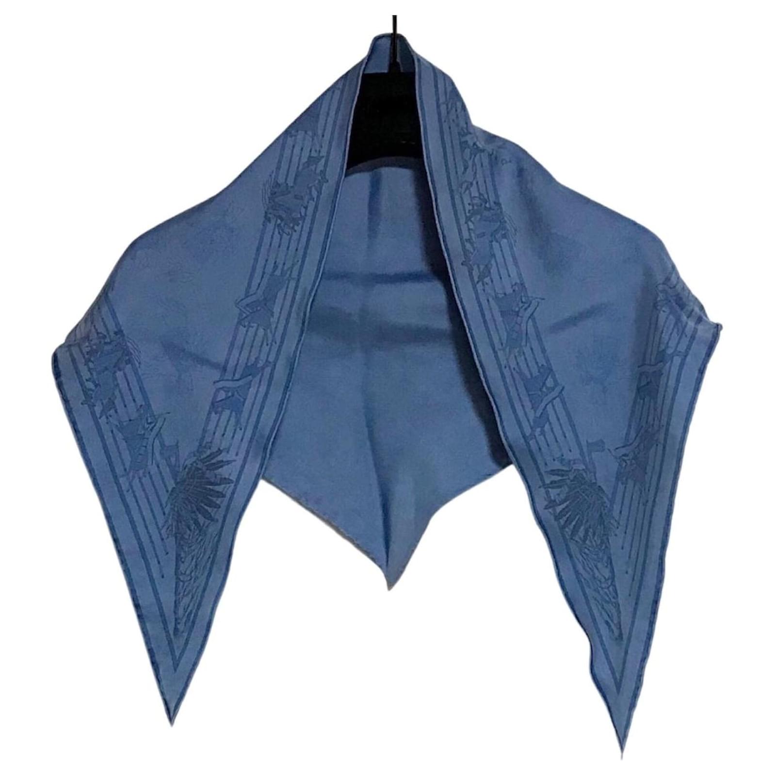 Hermès Hermes Scarf Blue Silk ref.995249 - Joli Closet