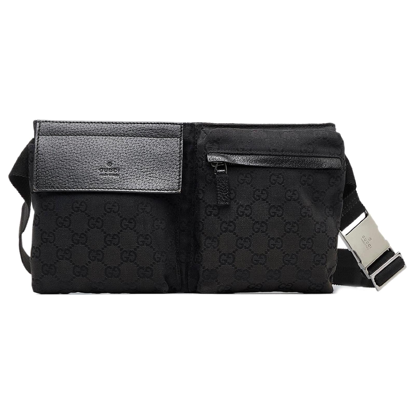 Gucci Black GG Supreme Belt Bag