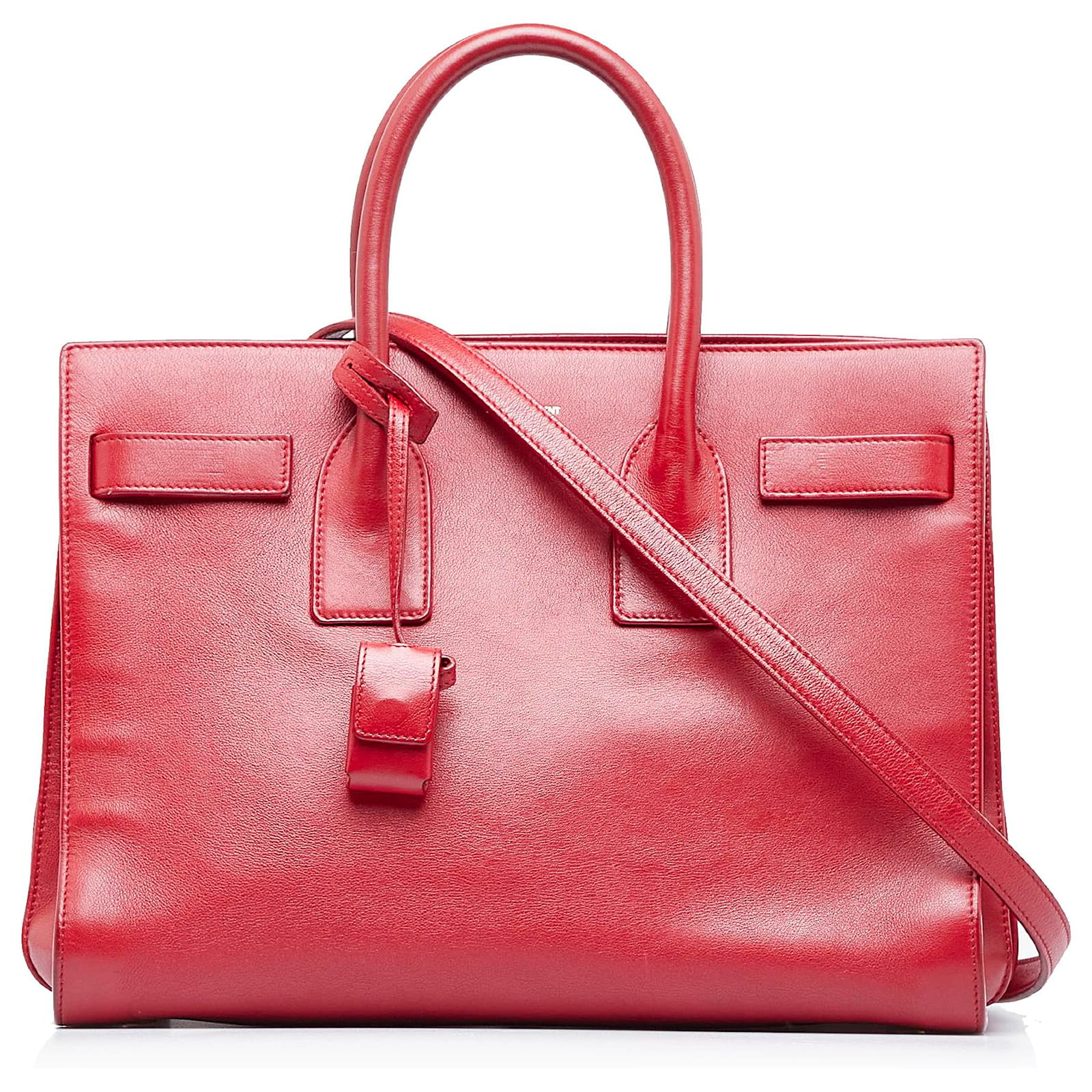 Preloved Saint Laurent Sac de Jour Hot Pink Leather Crossbody Bag