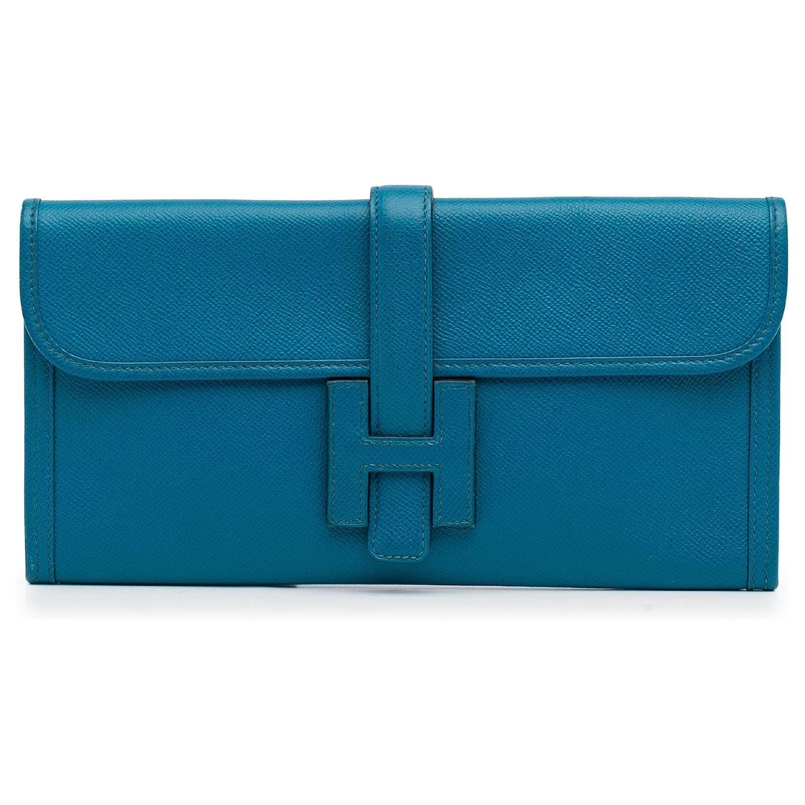 Blue Hermes Swift Jige Elan 29 Clutch Bag