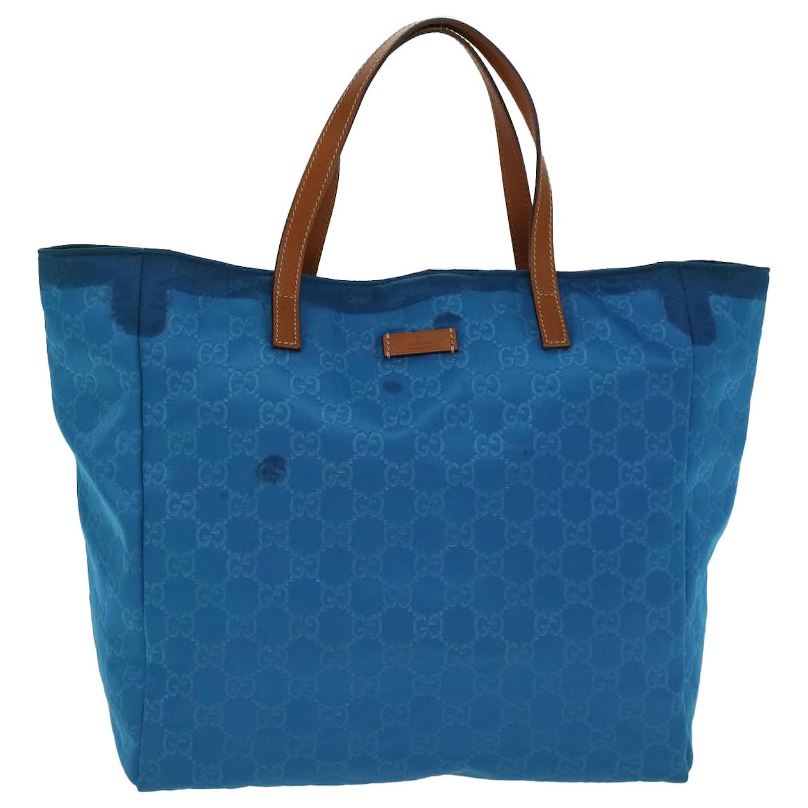 GUCCI GG Canvas Tote Bag Blue Auth 46671 ref.981176 - Joli