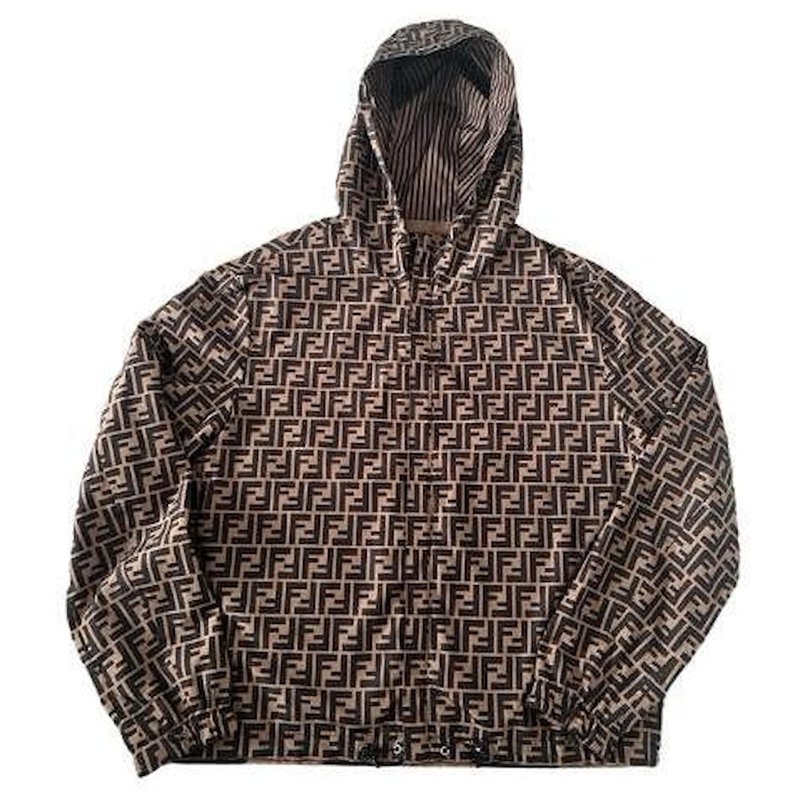 Giacche Cappotto Fendi Uomo Jacket Giacca Imbottita Reversibile Fendi FENDI  Grigio Nero